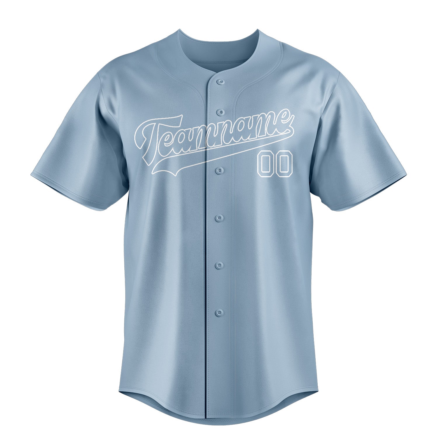 Custom Light Blue White Baseball Jersey