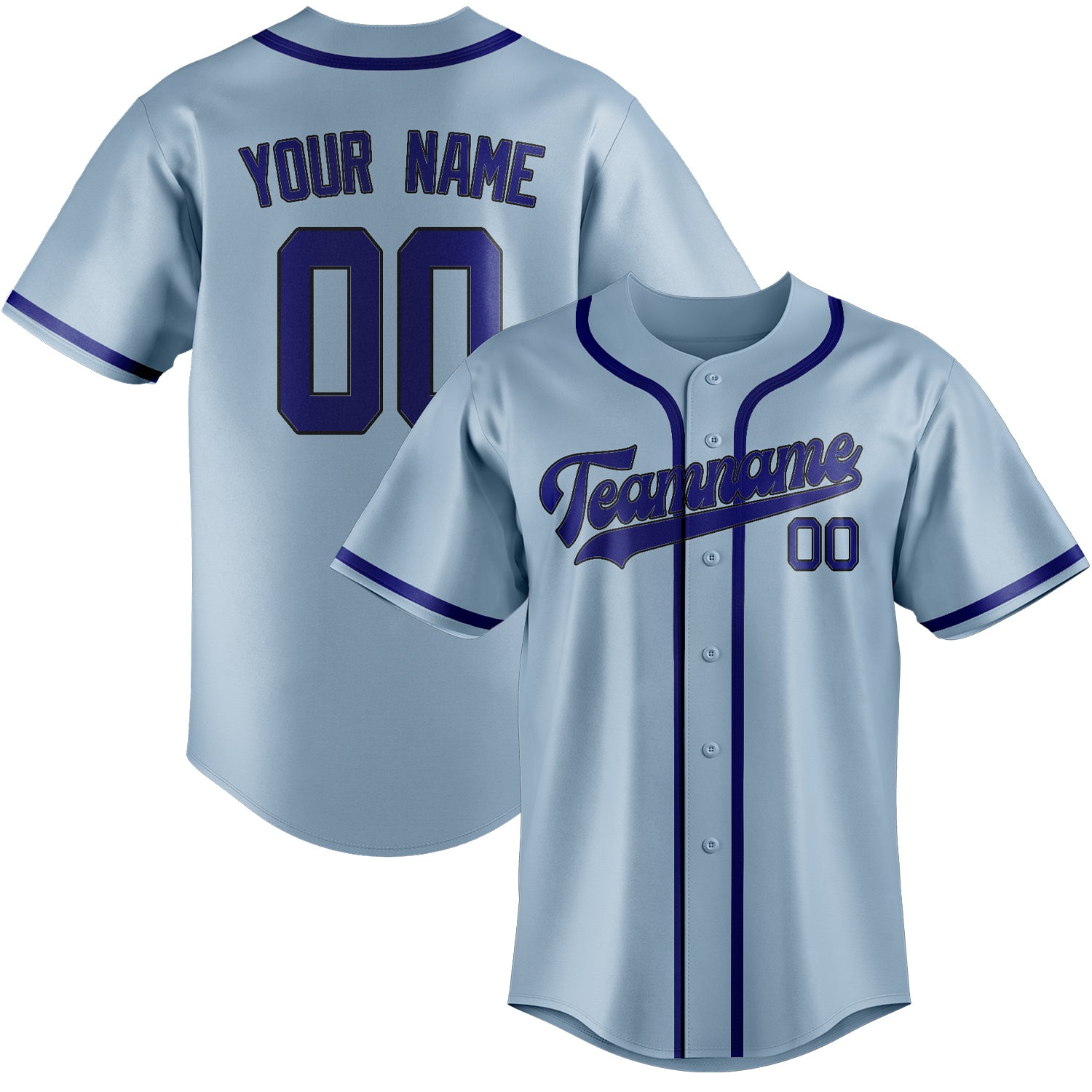 Custom Light Blue Sky Blue Baseball Jersey