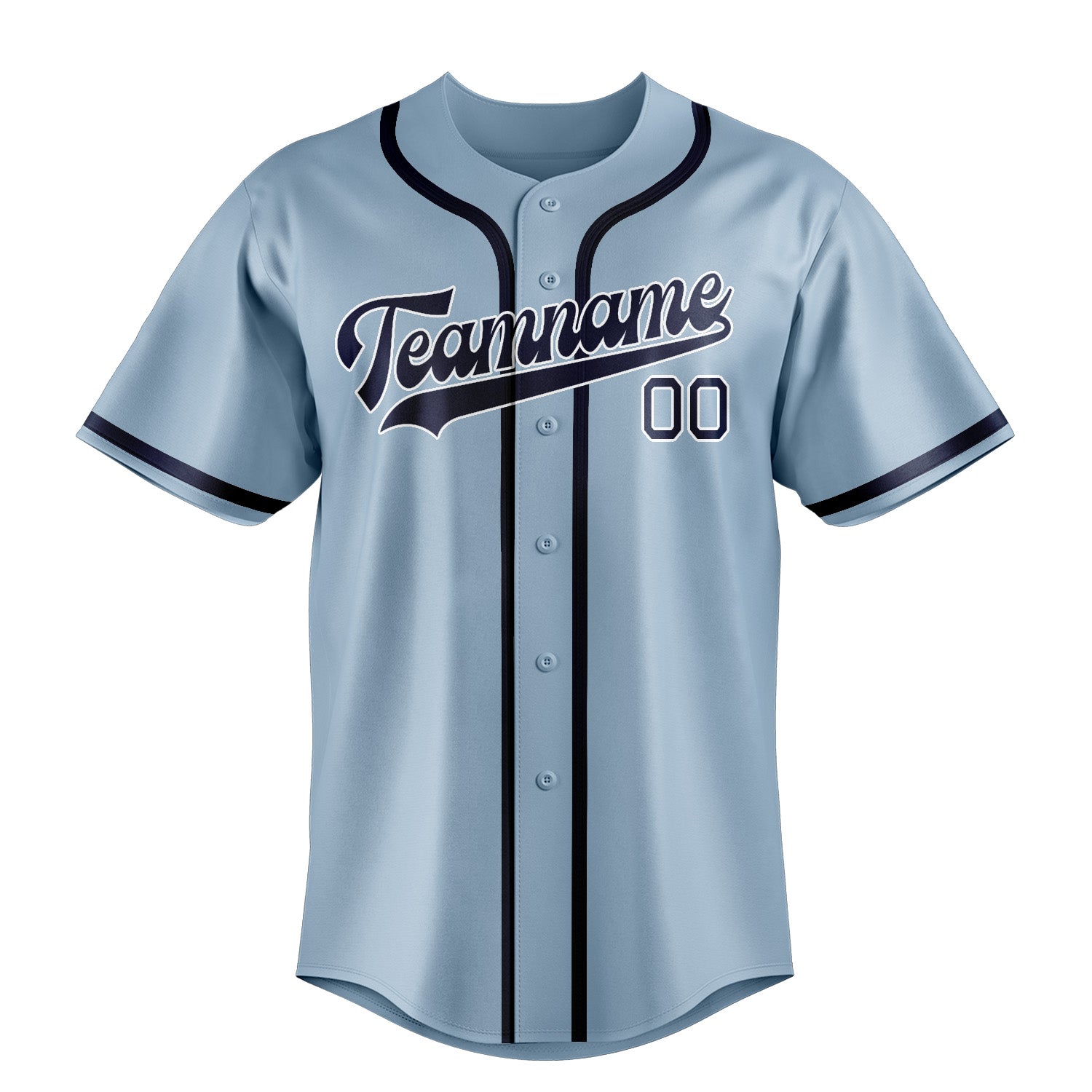 Custom Light Blue Blue Baseball Jersey