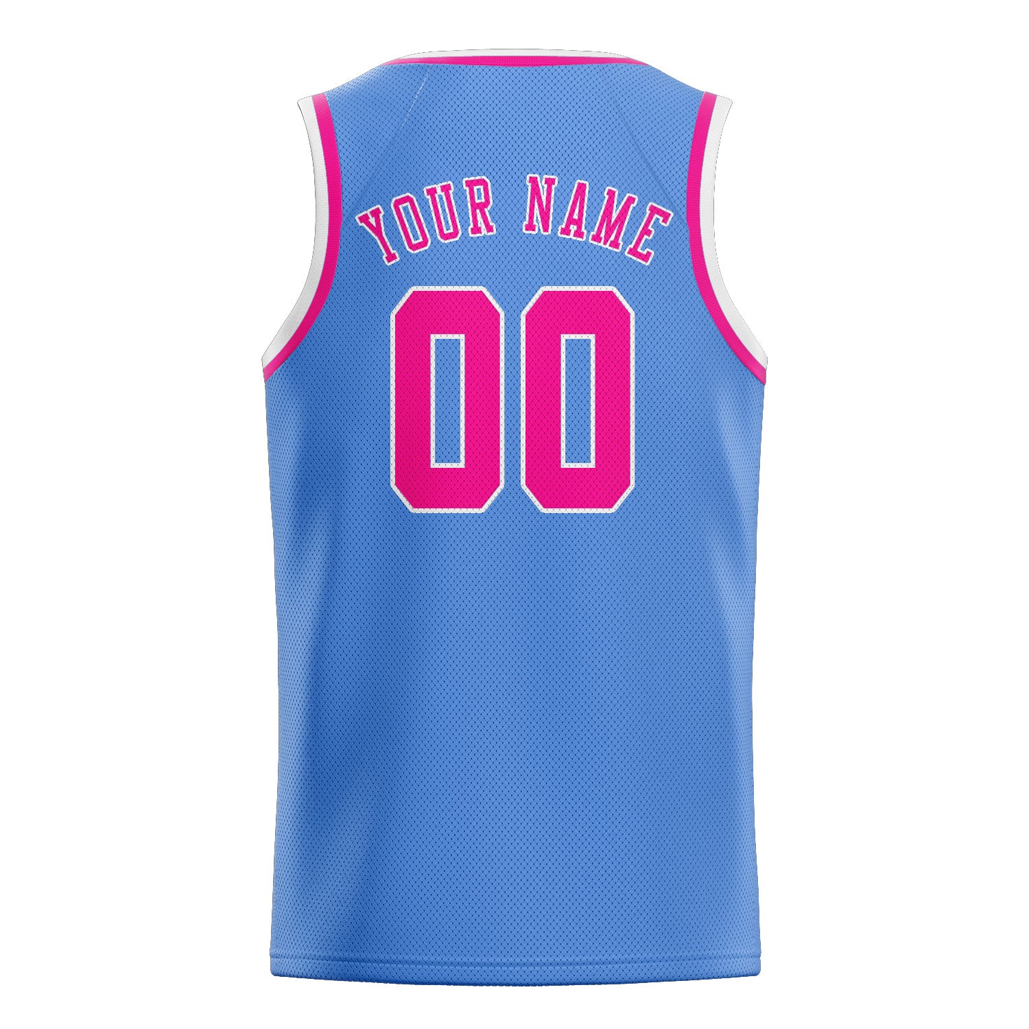 Custom Light Blue Pink Basketball Jersey