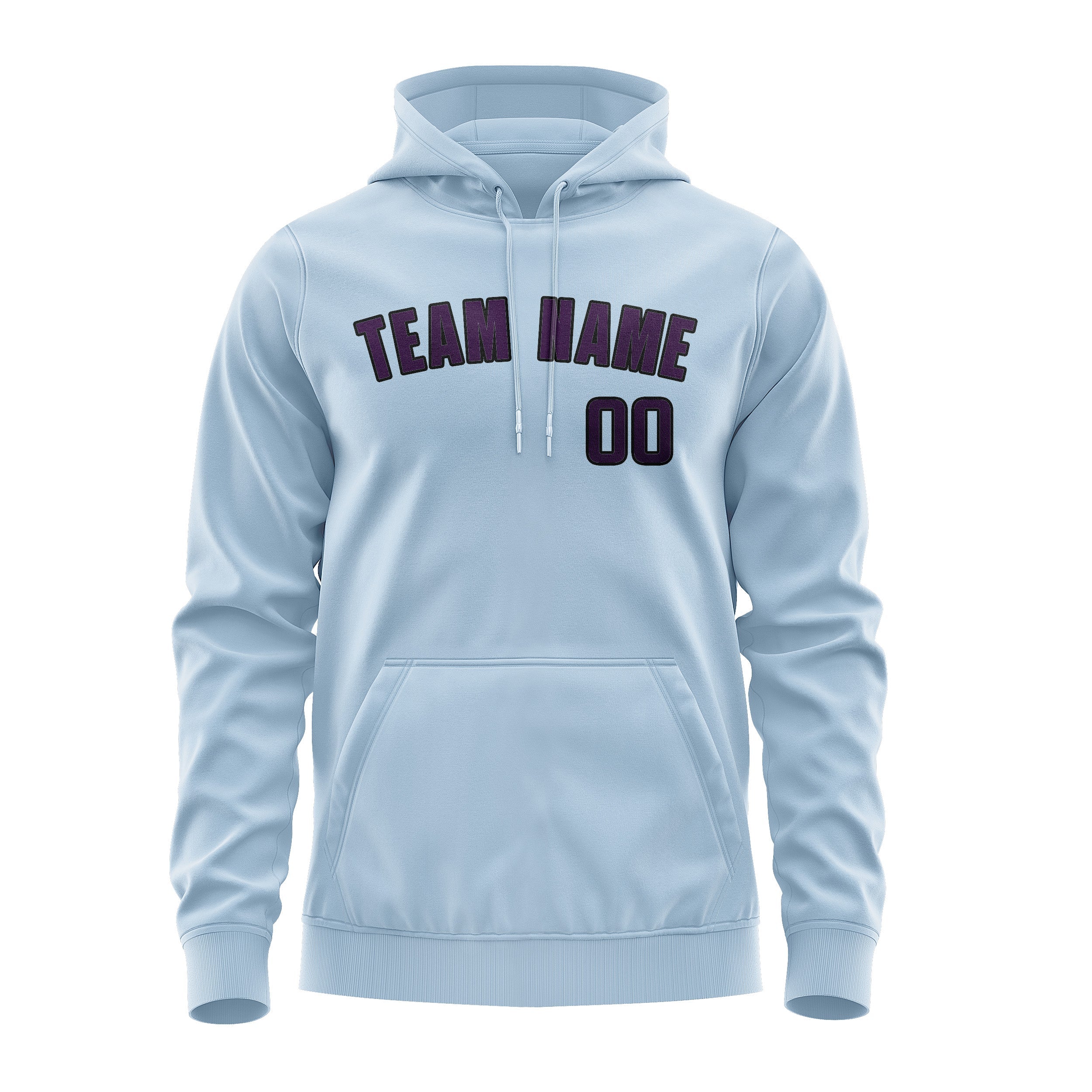 Custom Light Blue Purple Hoodie