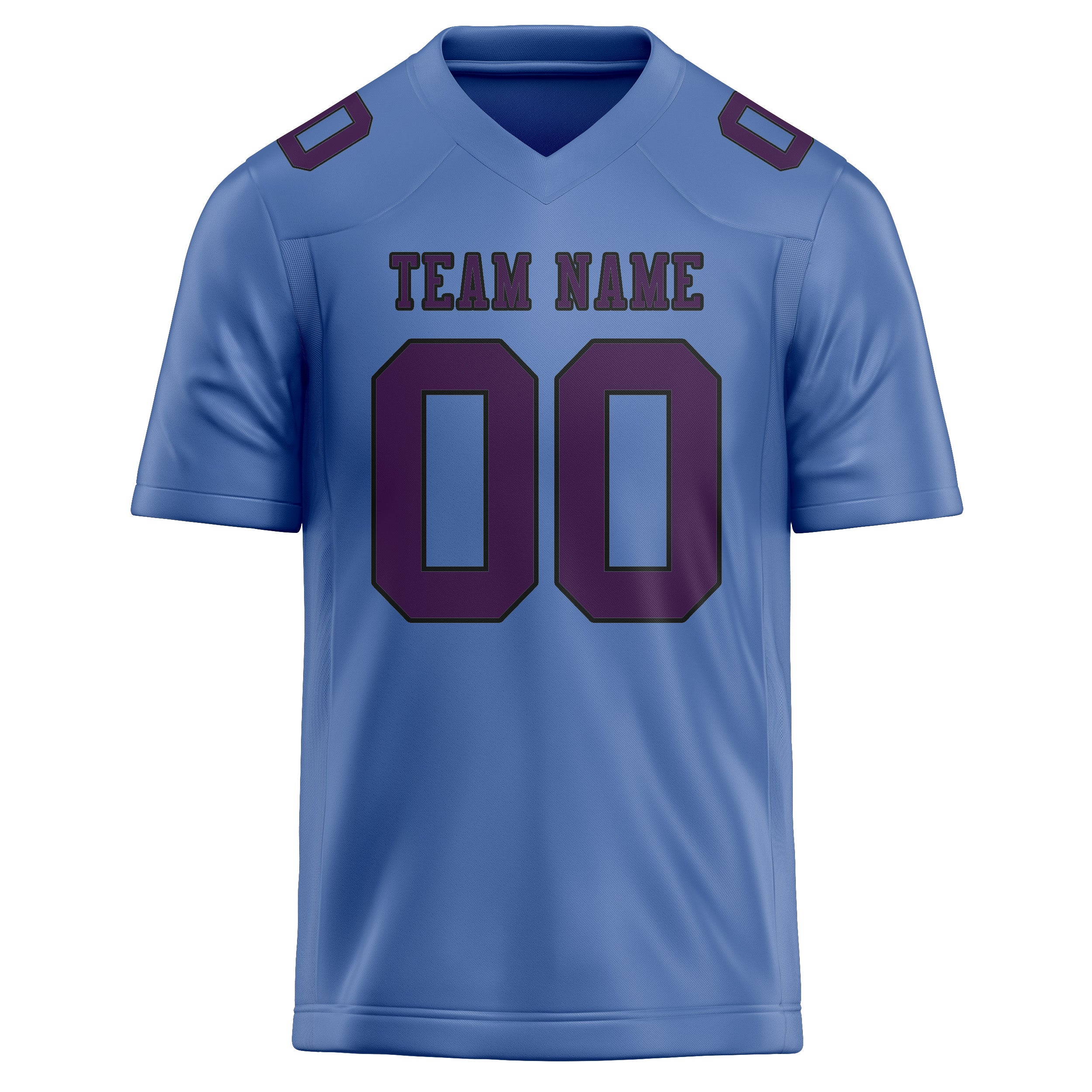Custom Light Blue Purple Football Jersey