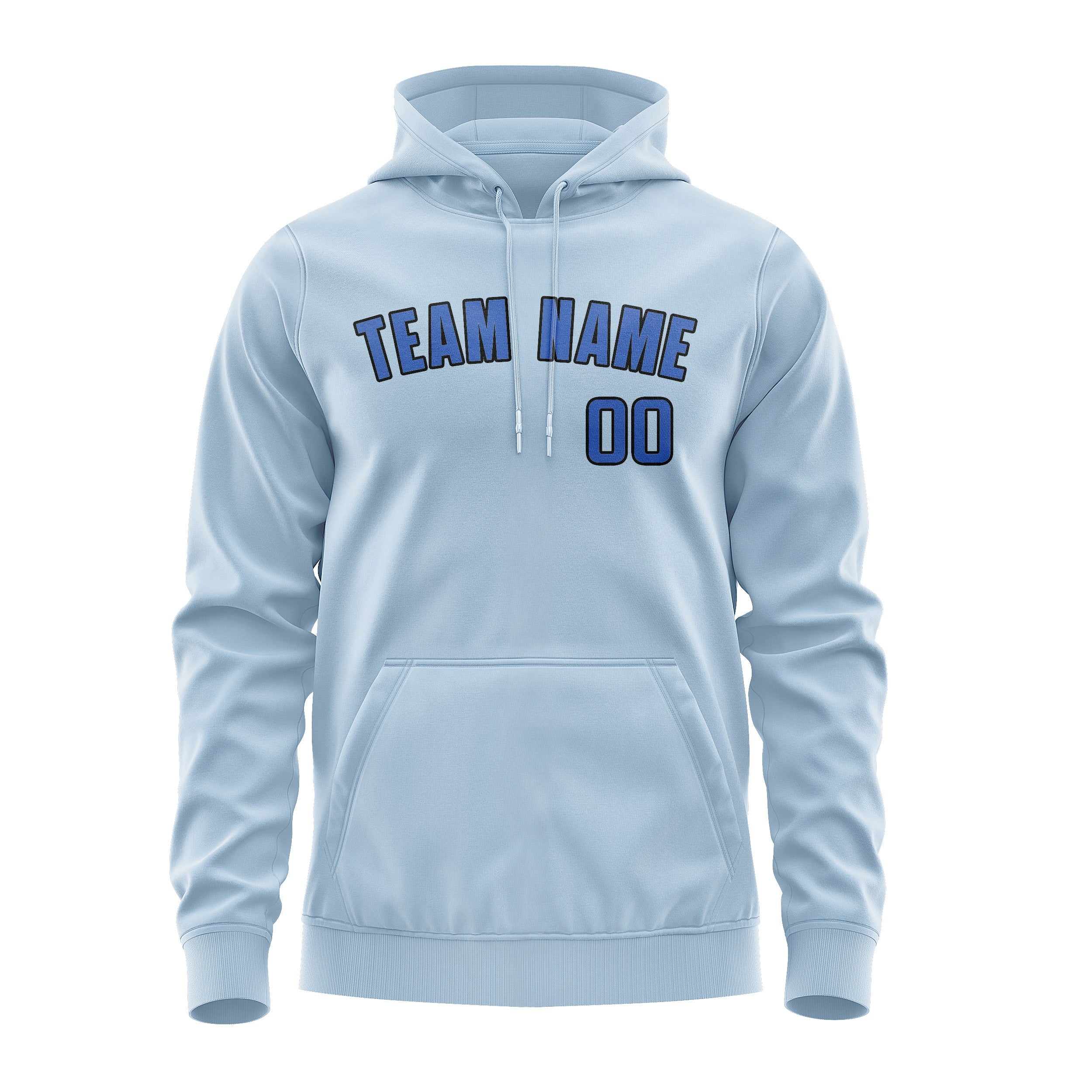 Custom Light Blue Sky Blue Hoodie