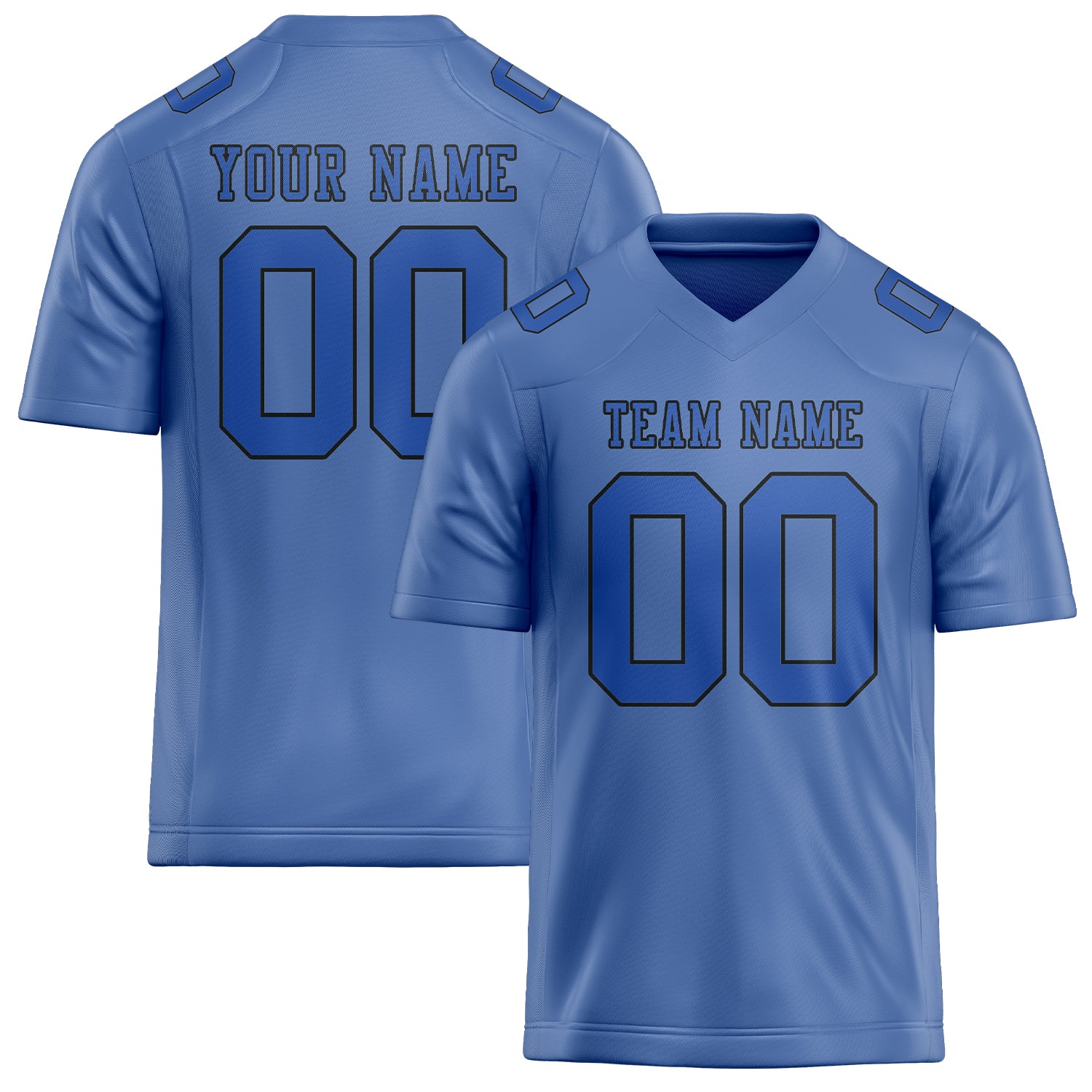 Custom Light Blue Sky Blue Football Jersey