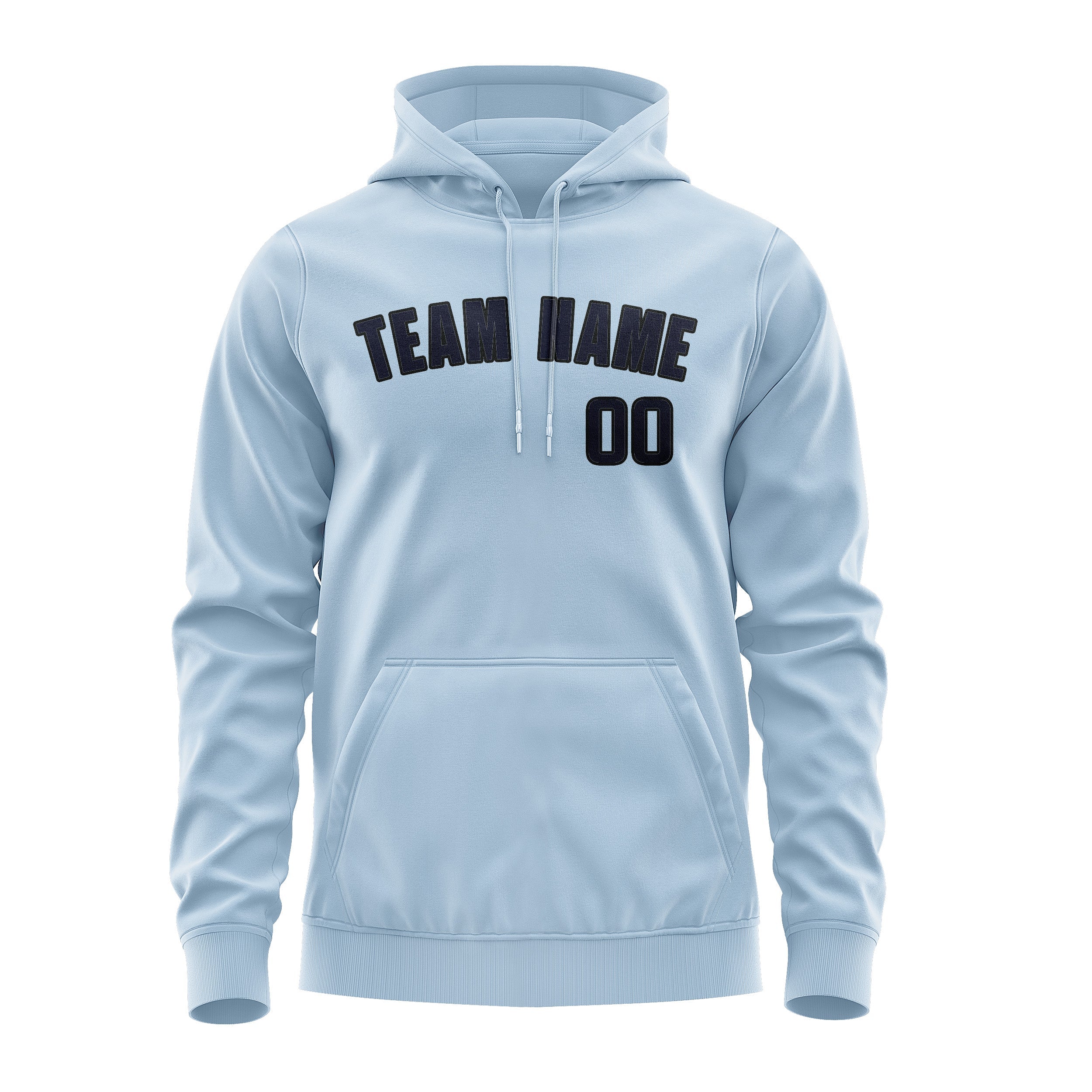 Custom Light Blue Navy Hoodie