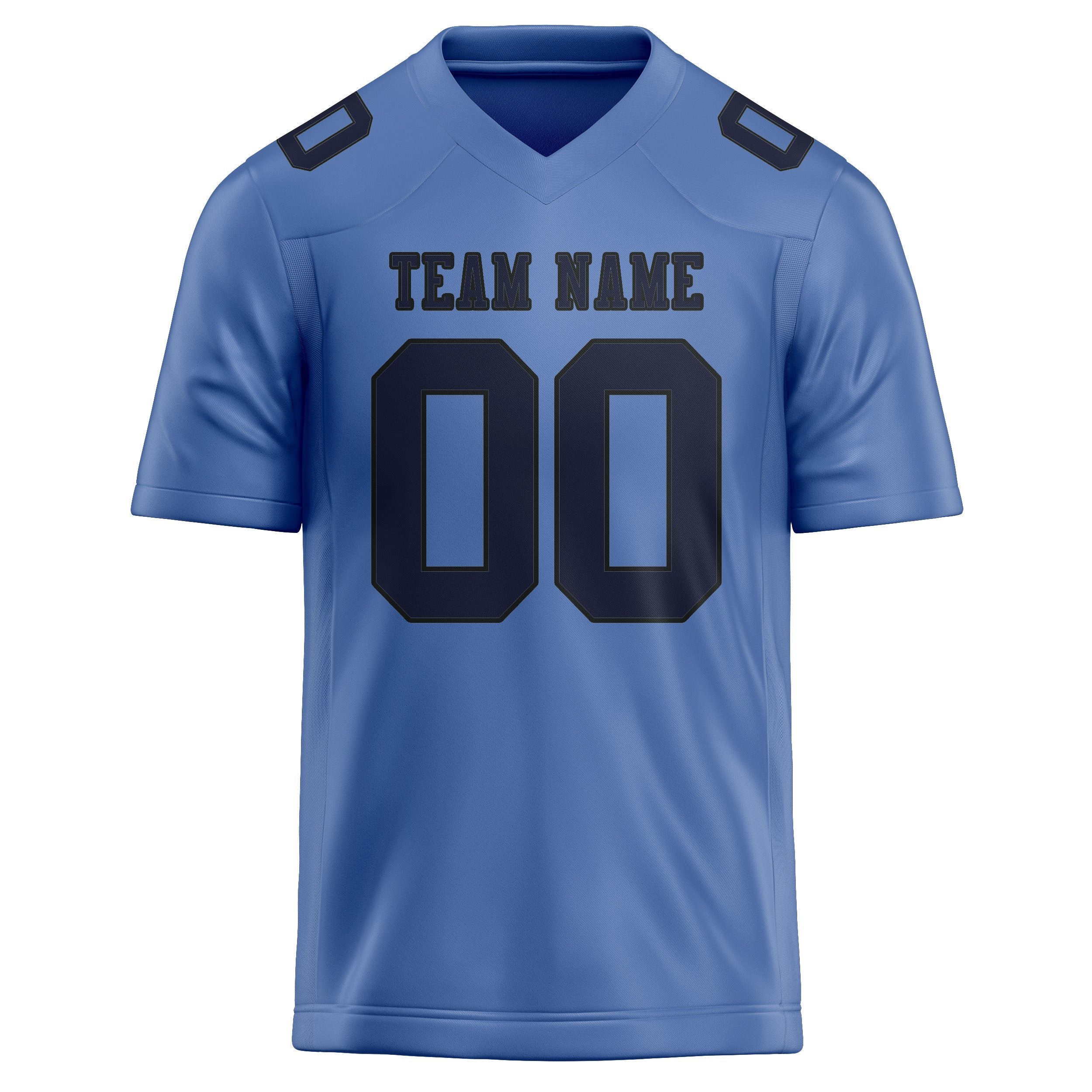 Custom Light Blue Navy Football Jersey