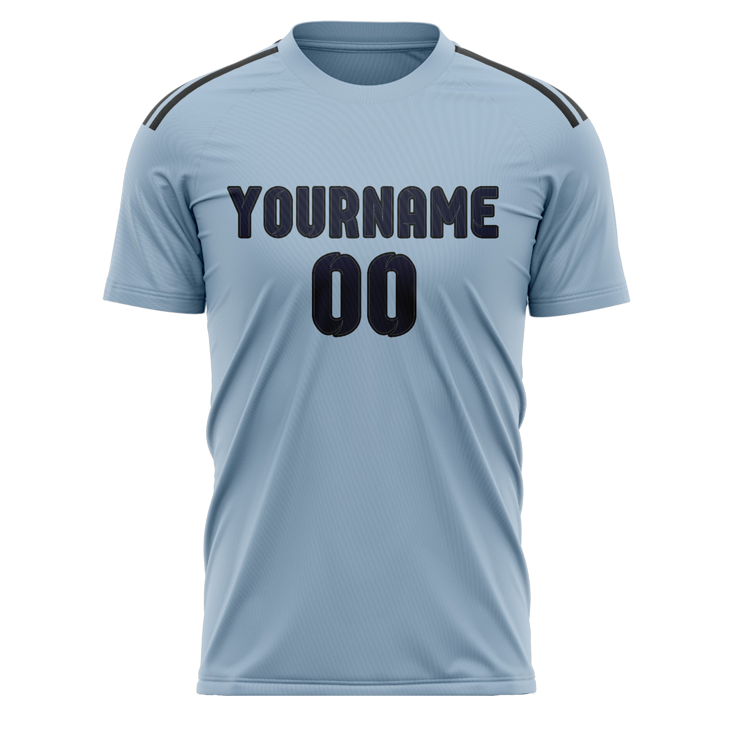 Custom Light Blue Navy Soccer Jersey