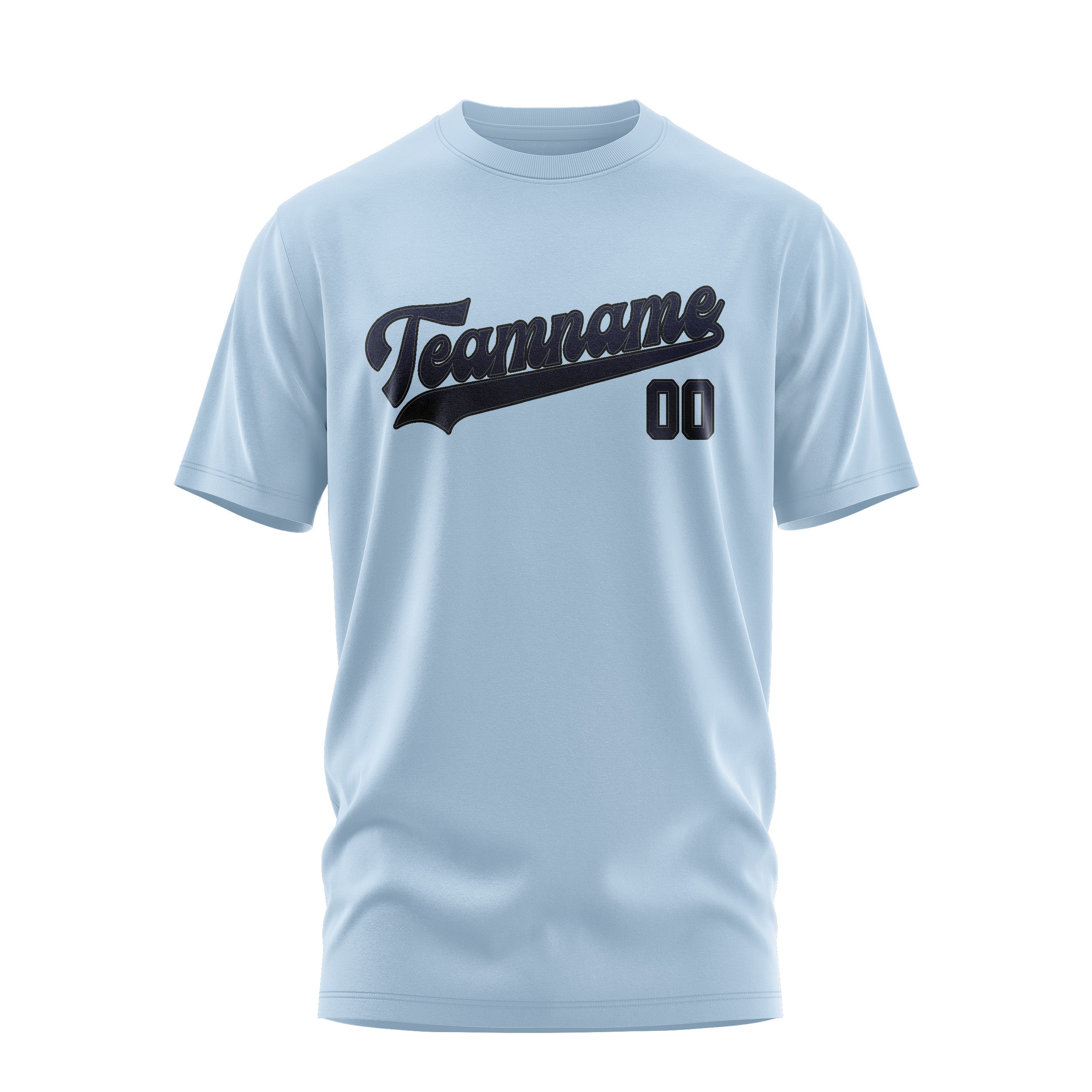 Custom Light Blue Navy T-Shirt
