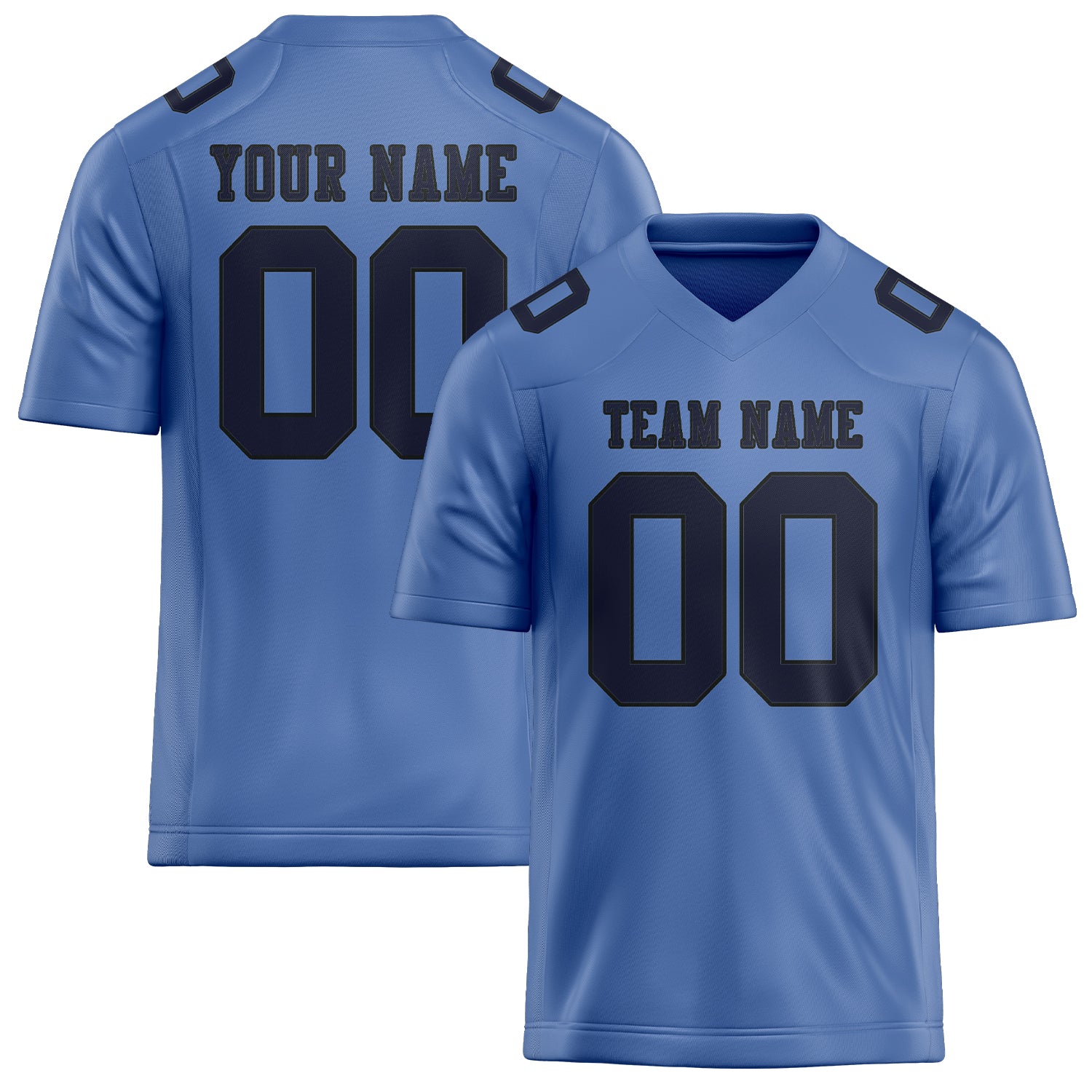 Custom Light Blue Navy Football Jersey