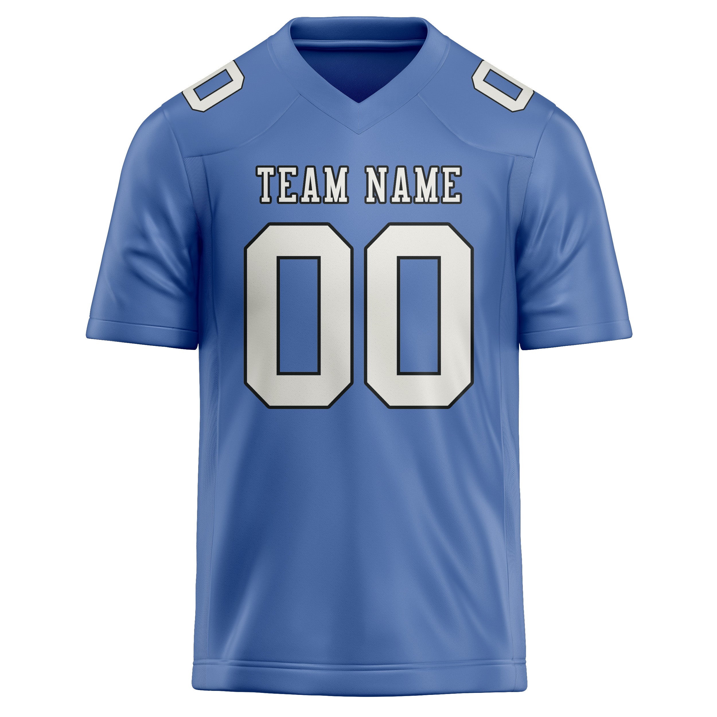 Custom Light Blue White Football Jersey