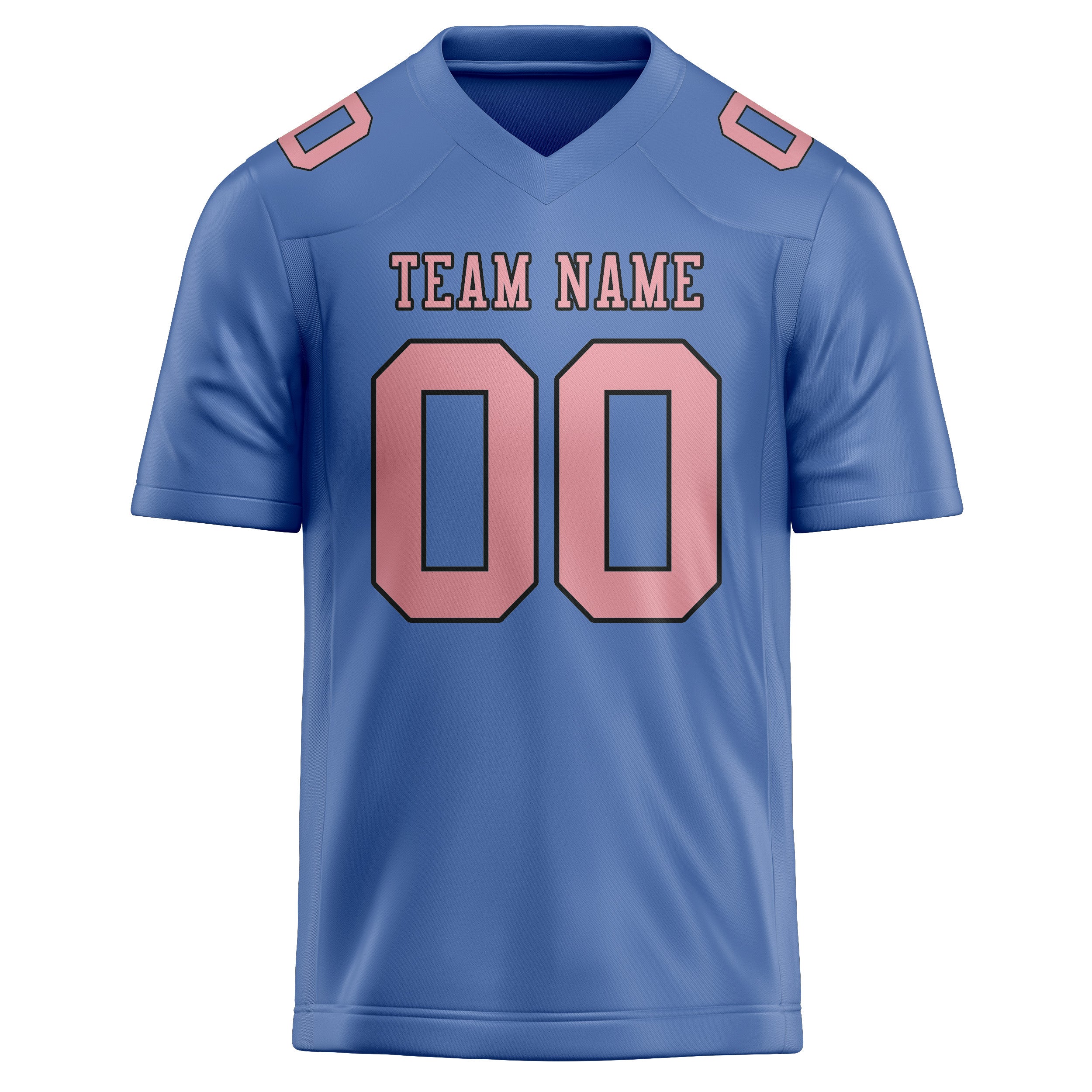 Custom Light Blue Light Pink Football Jersey