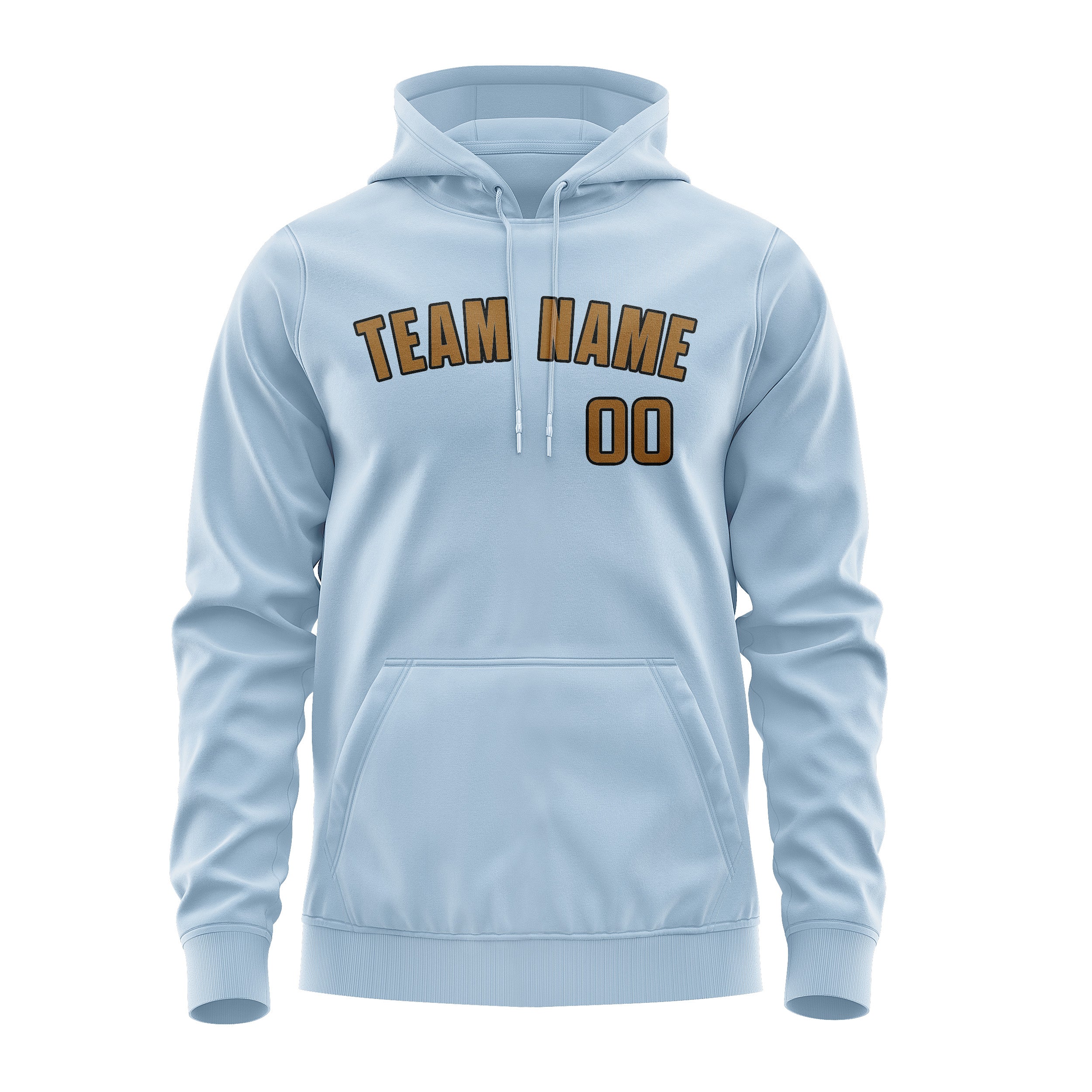 Custom Light Blue Khaki Hoodie