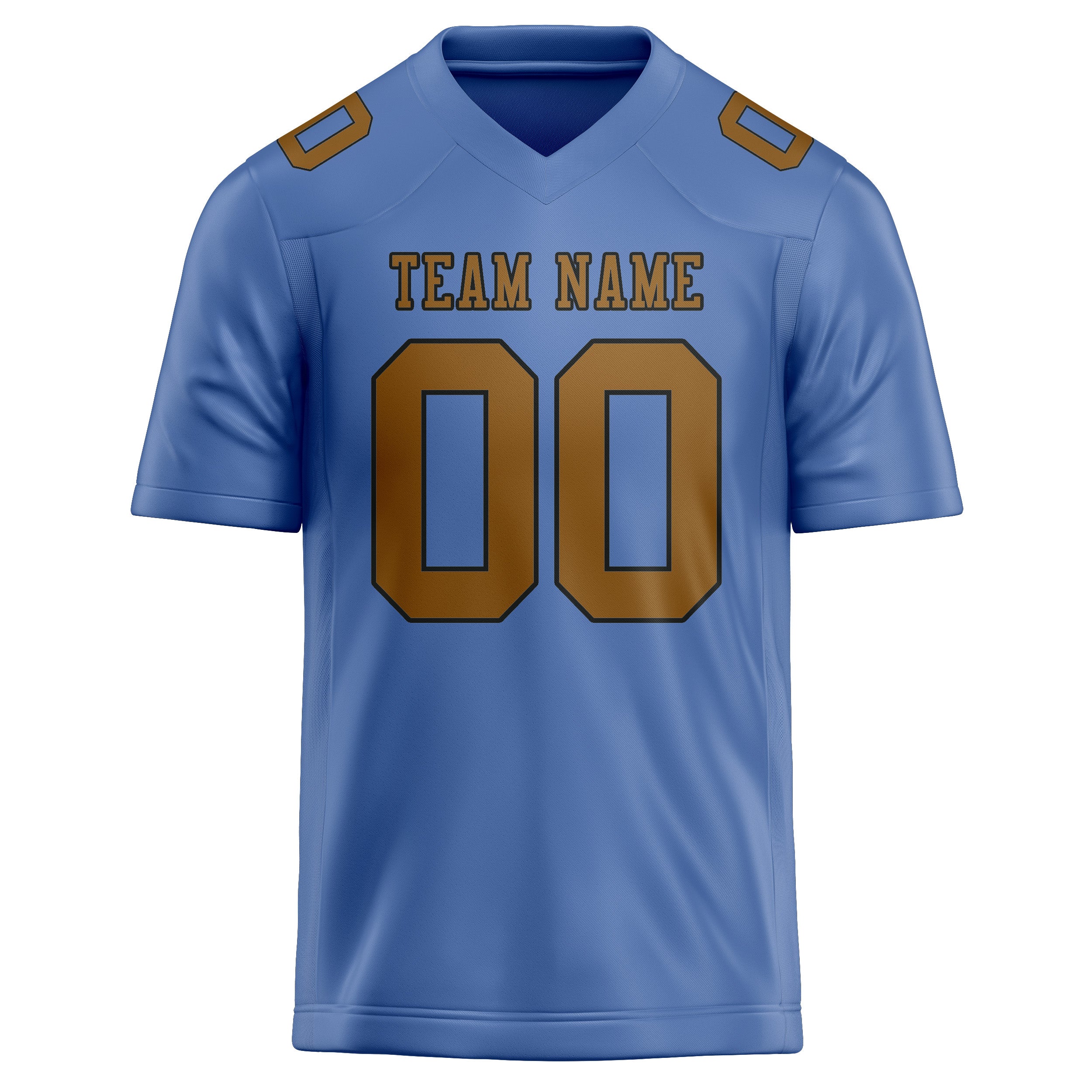 Custom Light Blue Khaki Football Jersey