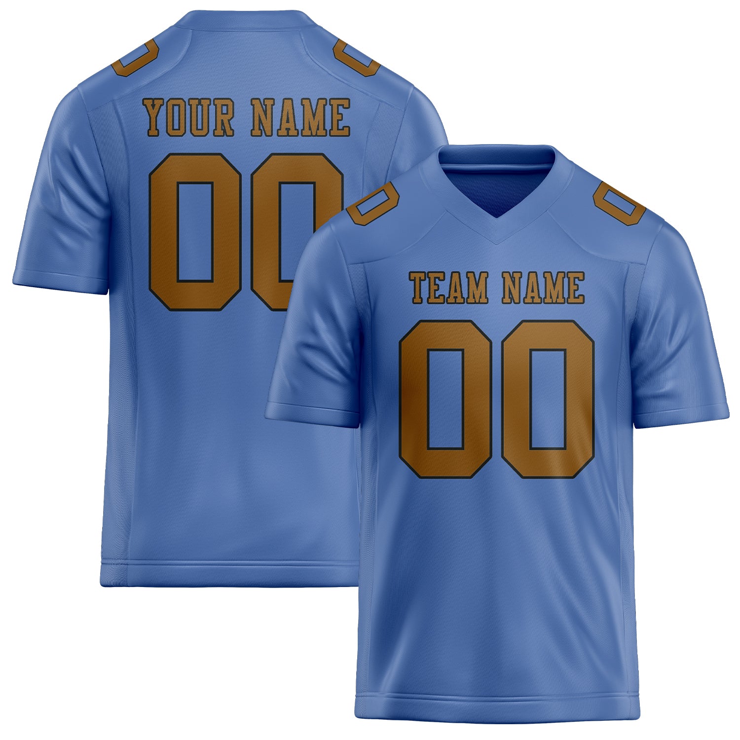 Custom Light Blue Khaki Football Jersey