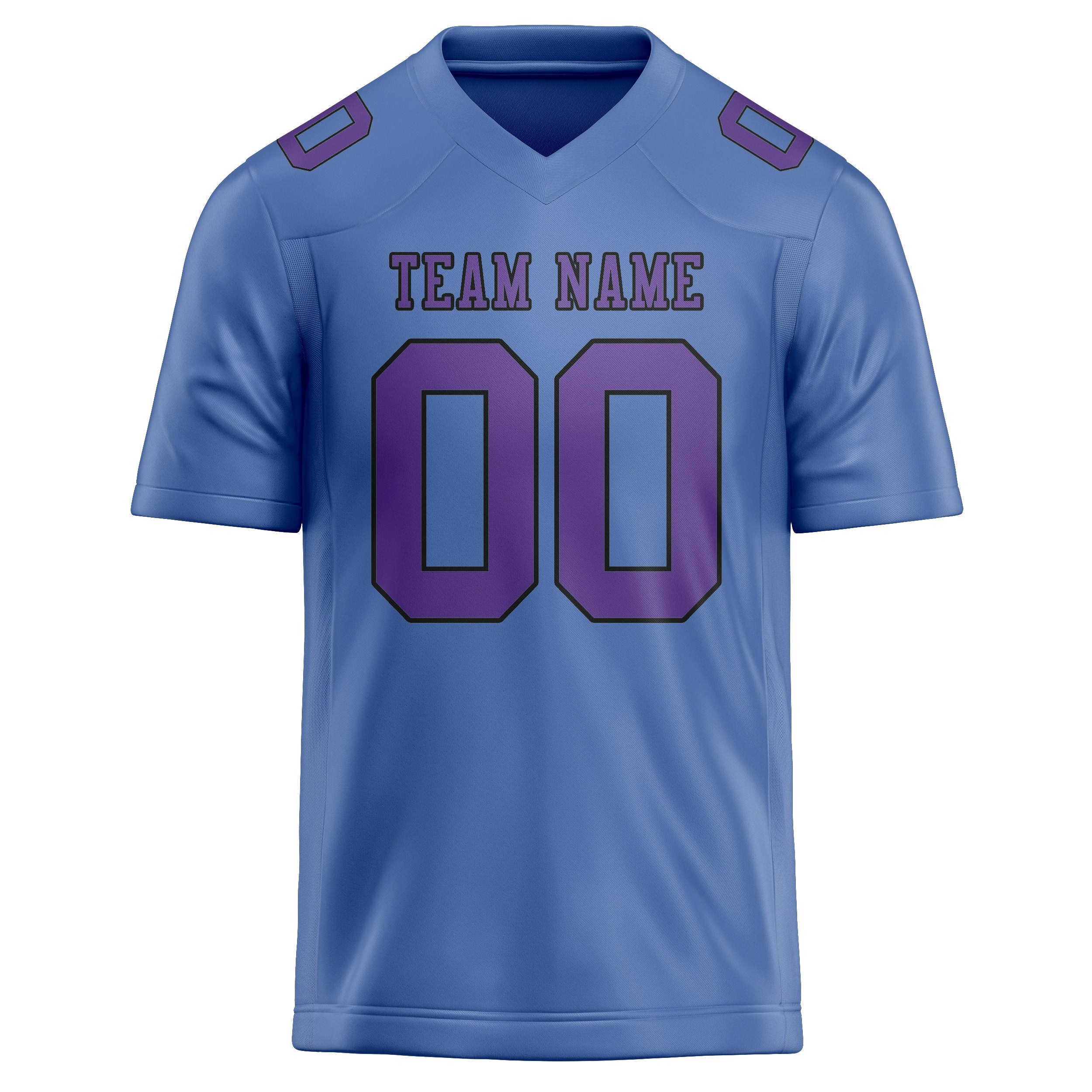 Custom Light Blue Light Purple Football Jersey