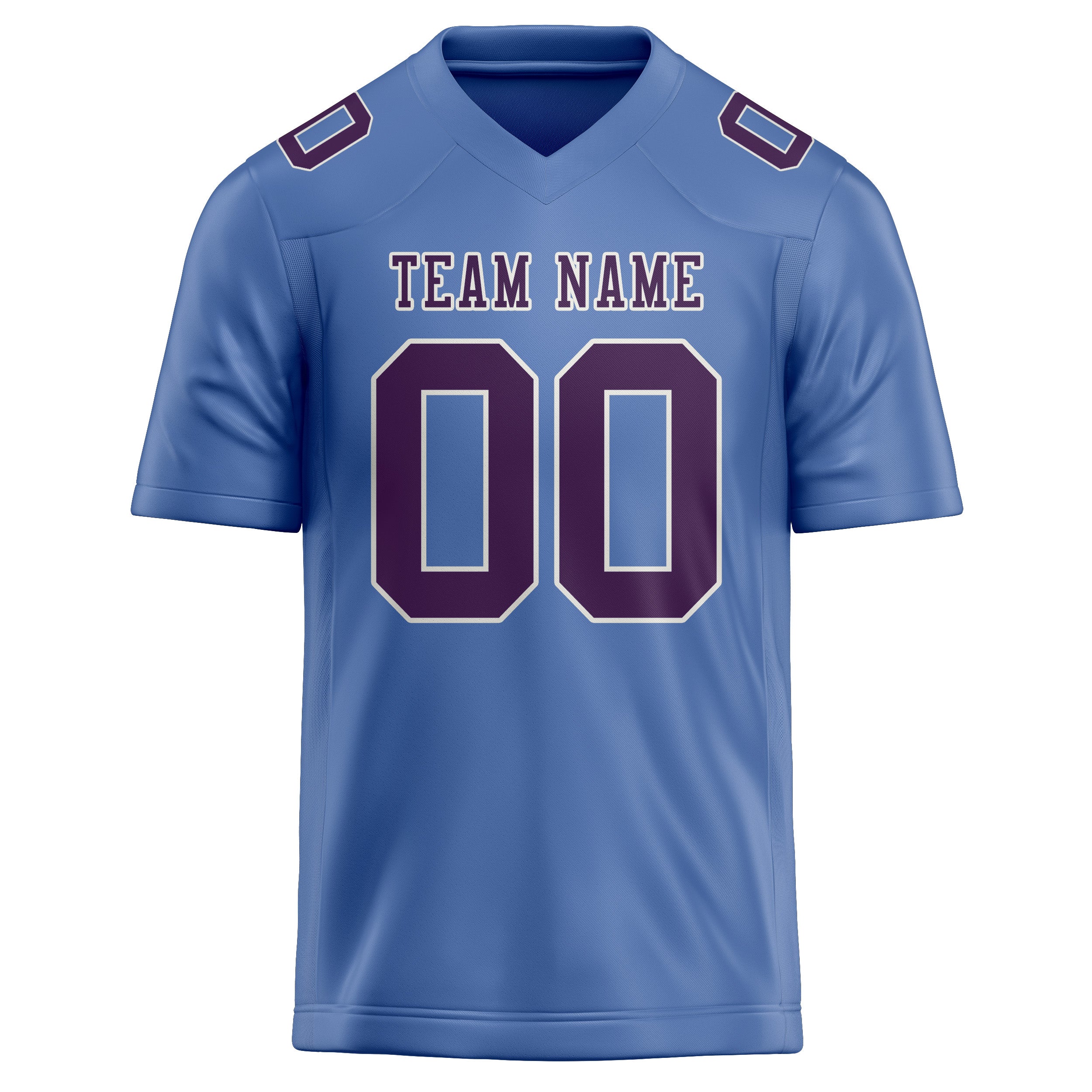 Custom Light Blue Purple Football Jersey