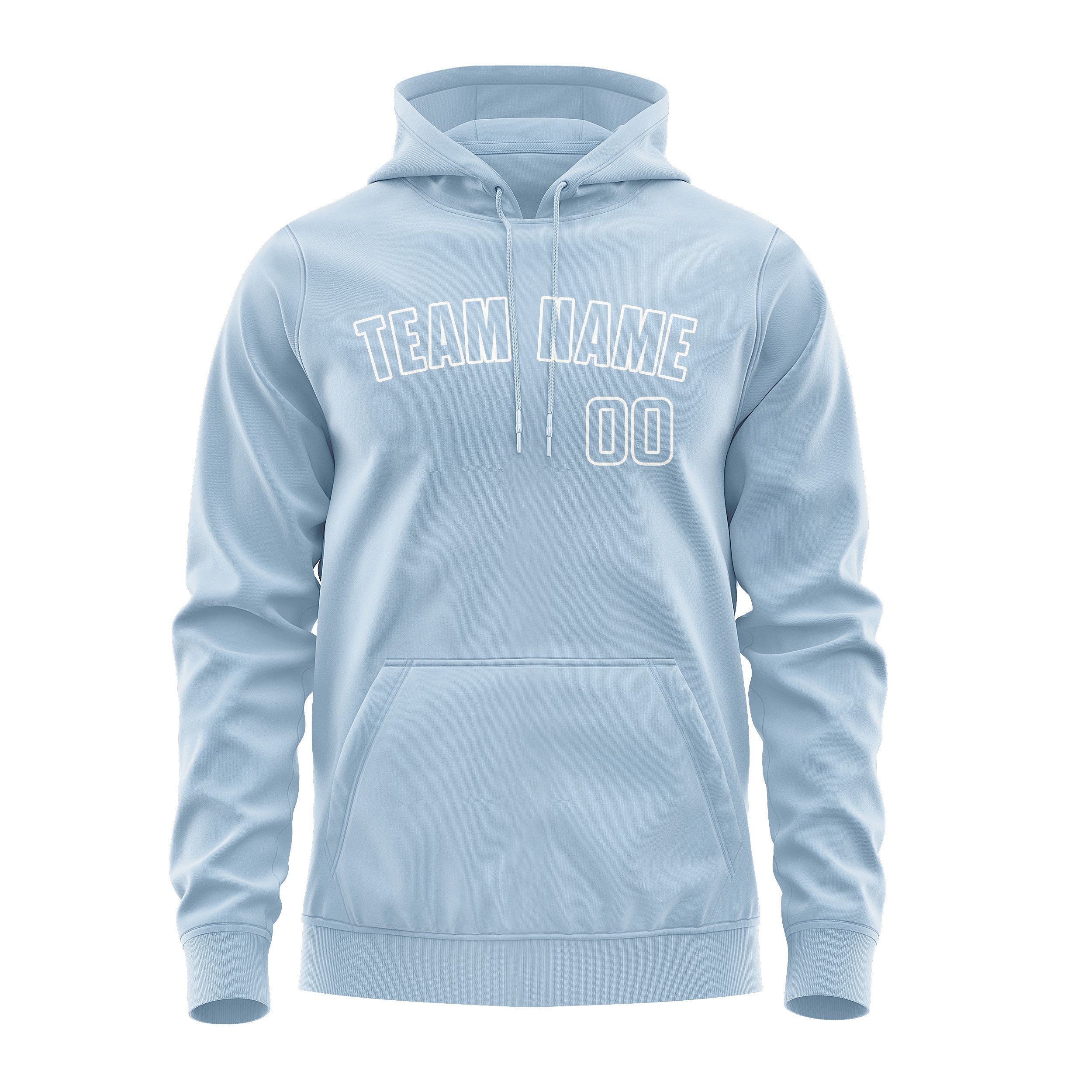 Custom Light Blue Light Blue Hoodie