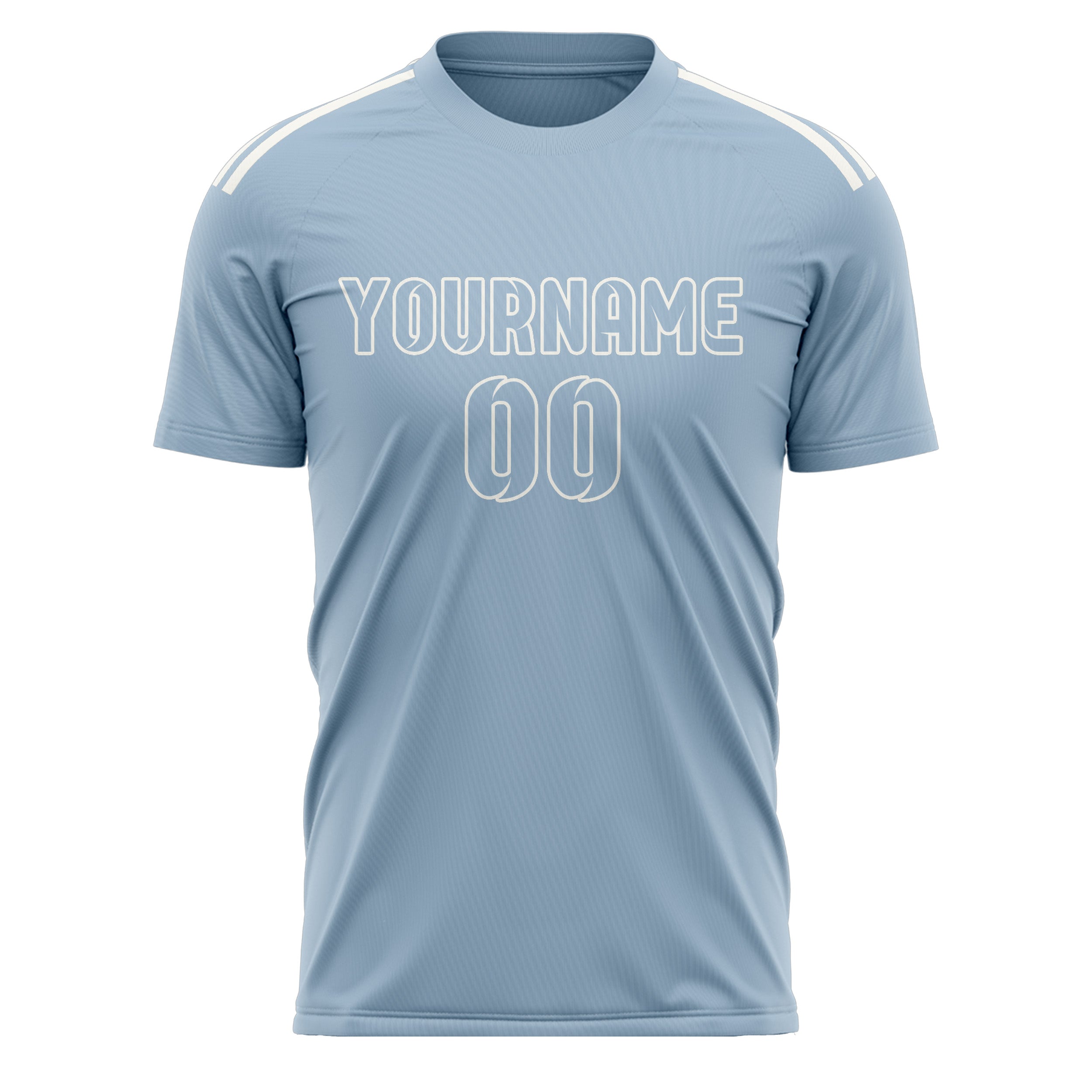 Custom Light Blue Light Blue Soccer Jersey