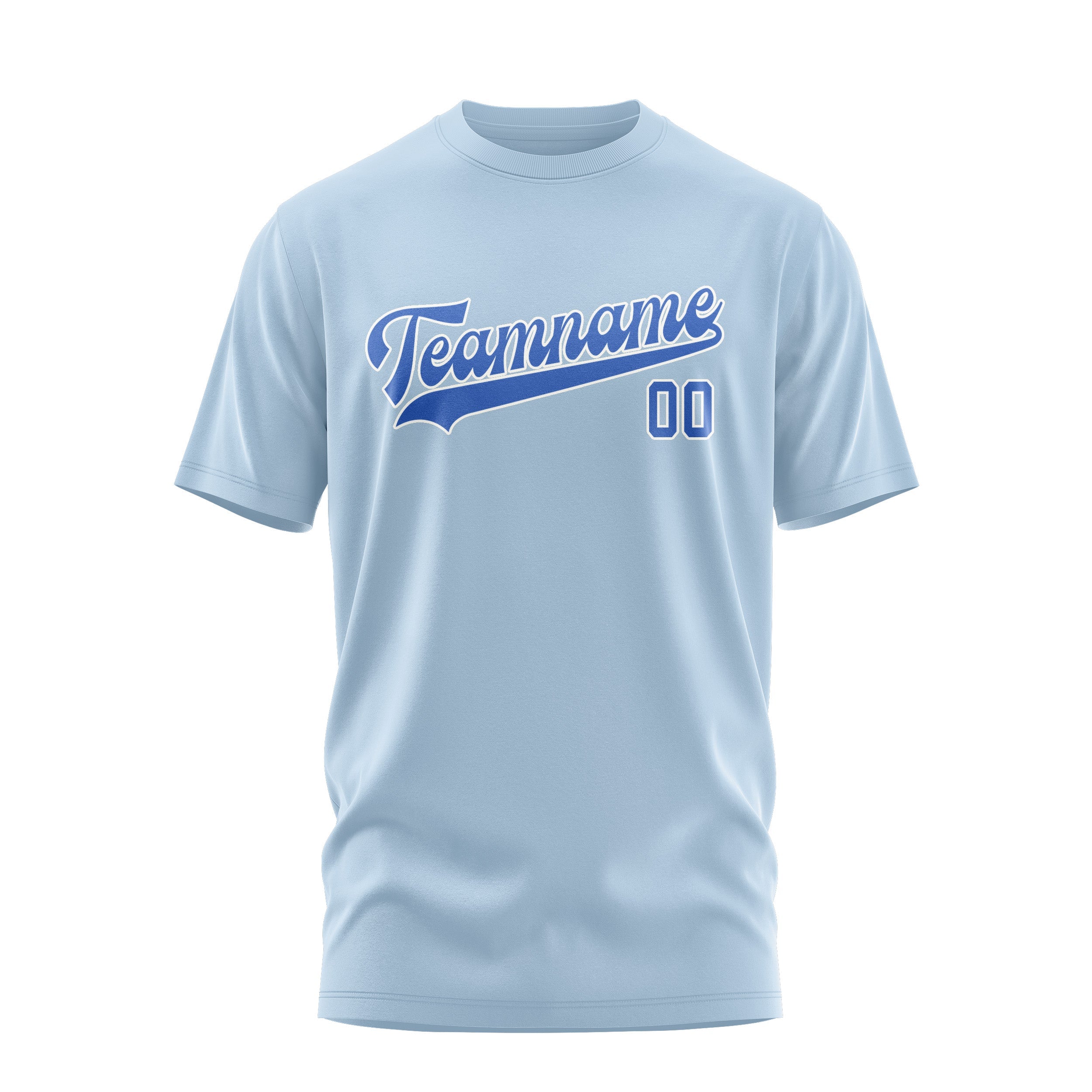 Custom Light Blue Sky Blue T-Shirt