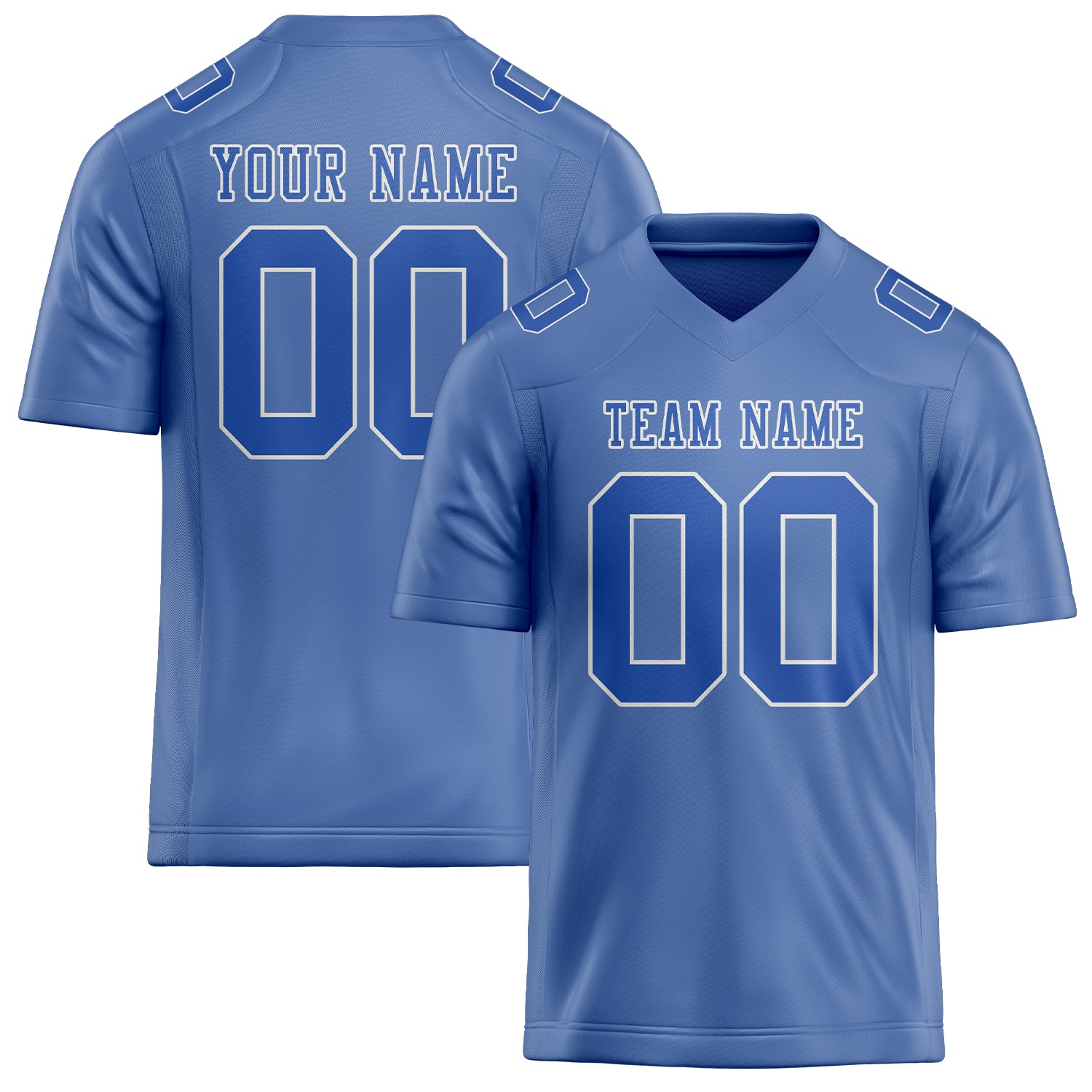 Custom Light Blue Sky Blue Football Jersey