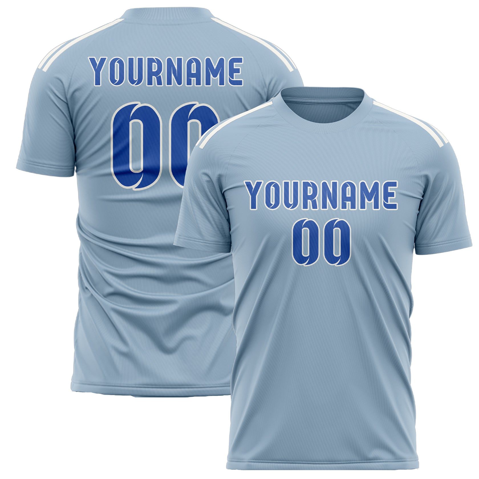 Custom Light Blue Sky Blue Soccer Jersey