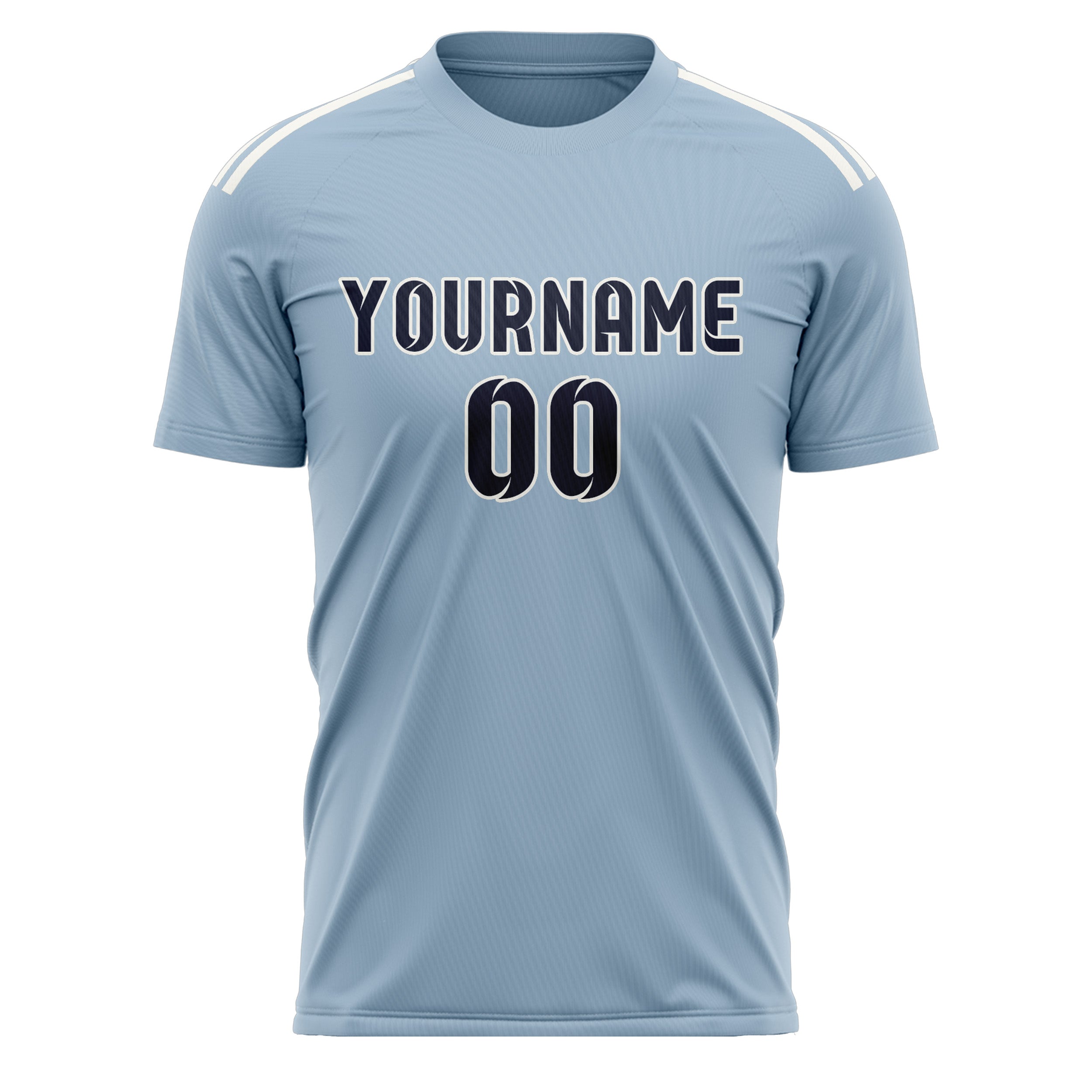 Custom Light Blue Navy Soccer Jersey