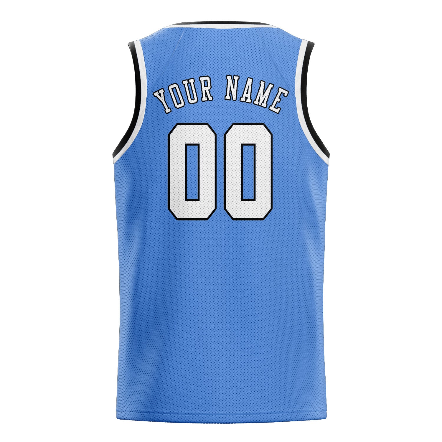 Custom Light Blue White Basketball Jersey