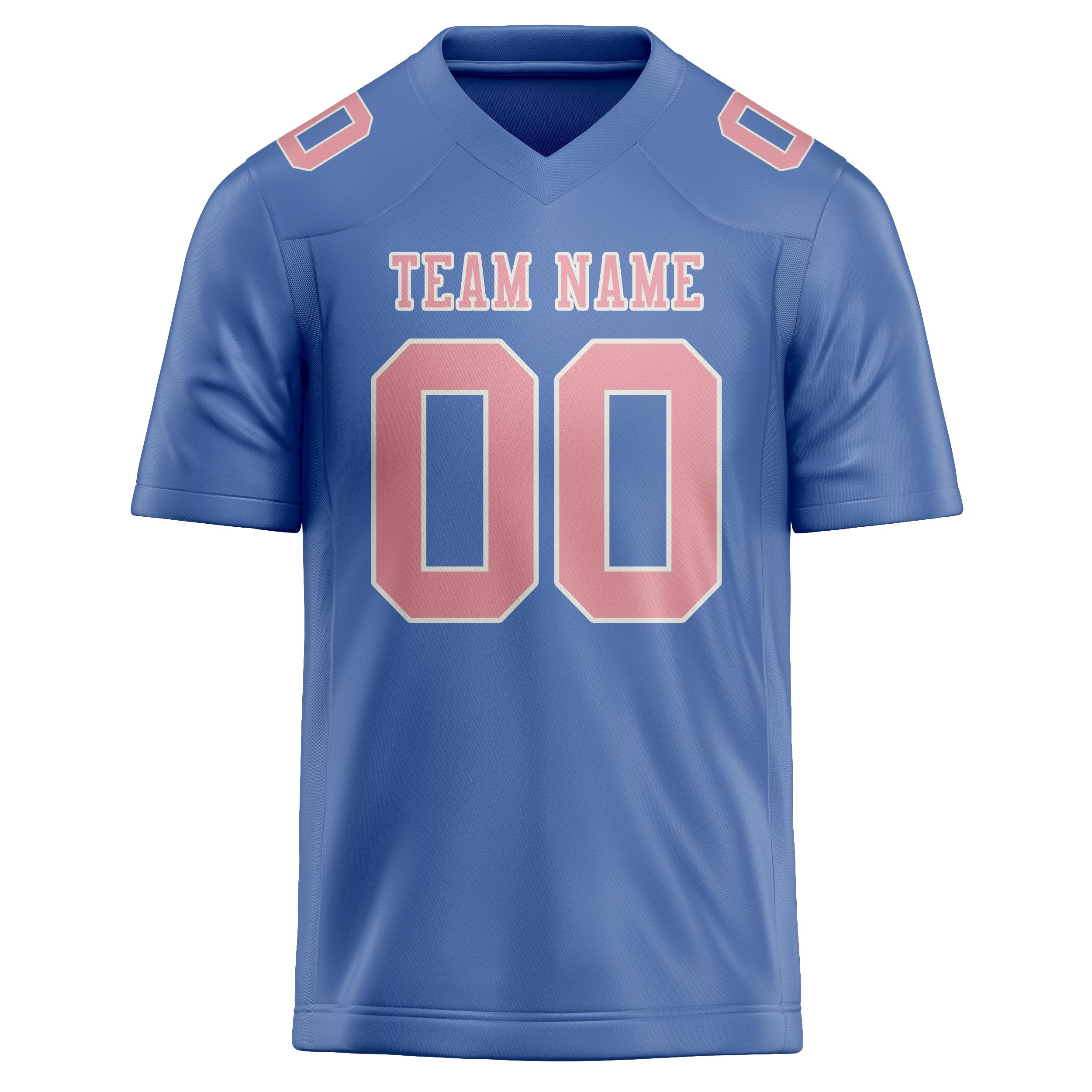 Custom Light Blue Light Pink Football Jersey