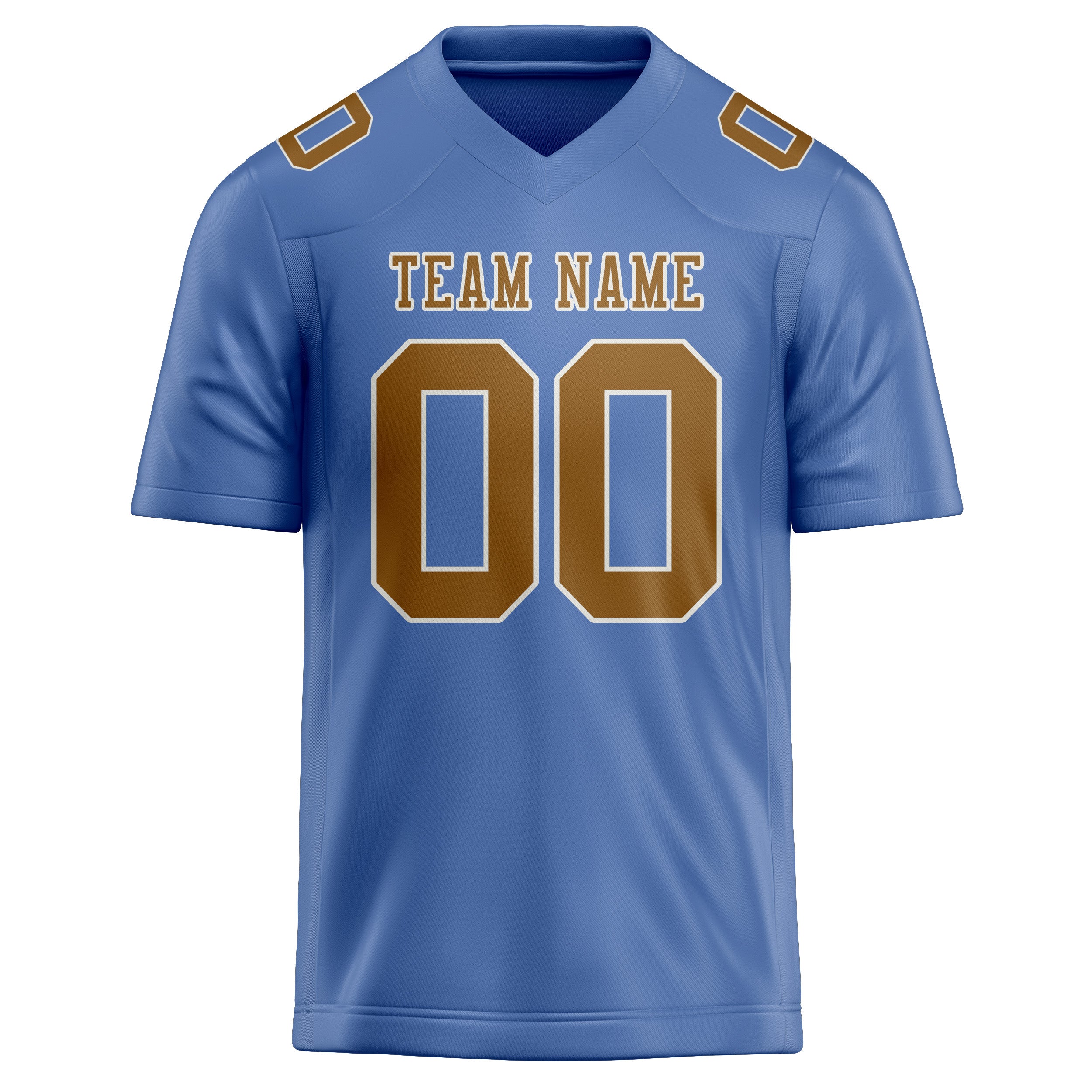 Custom Light Blue Khaki Football Jersey