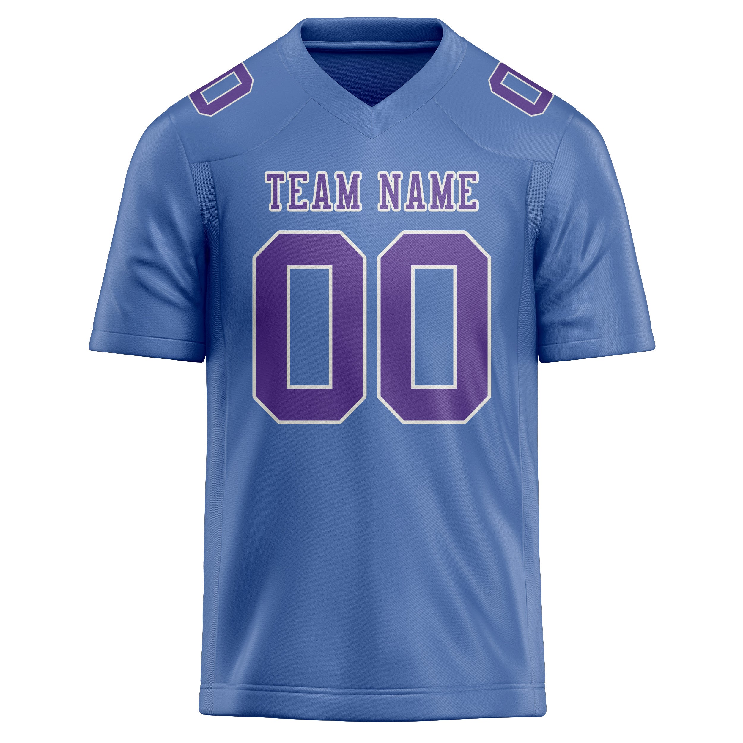 Custom Light Blue Light Purple Football Jersey