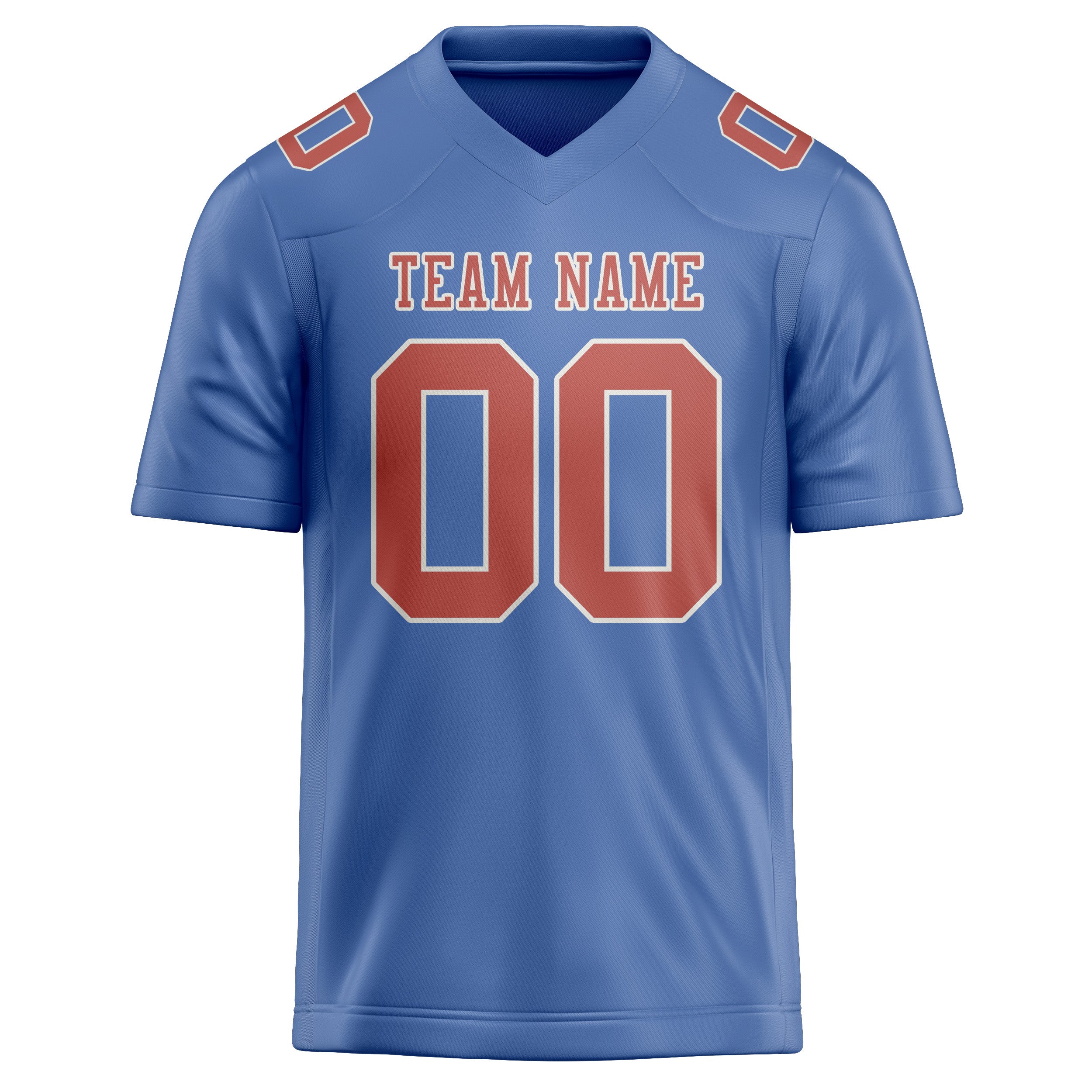 Custom Light Blue Copper Rose Football Jersey