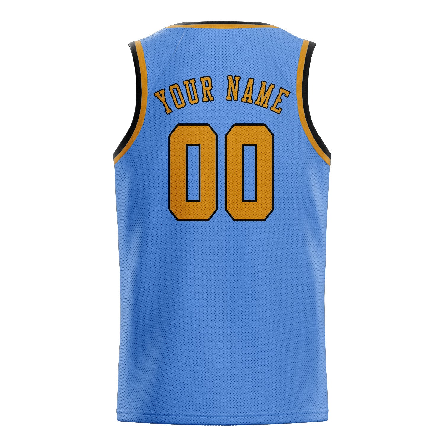 Custom Light Blue Yellow Basketball Jersey