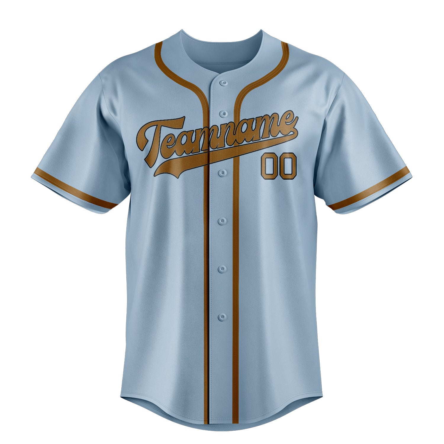 Custom Light Blue Khaki Baseball Jersey