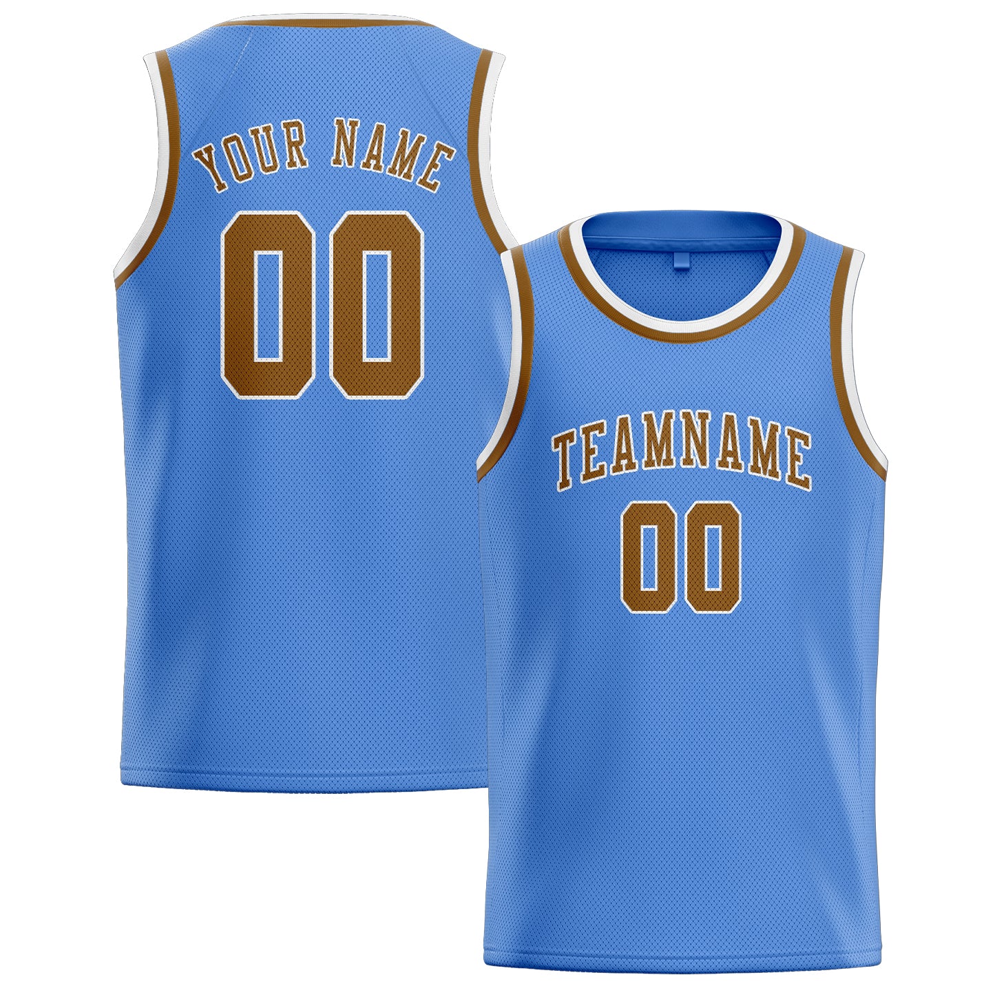 Custom Light Blue Khaki Basketball Jersey