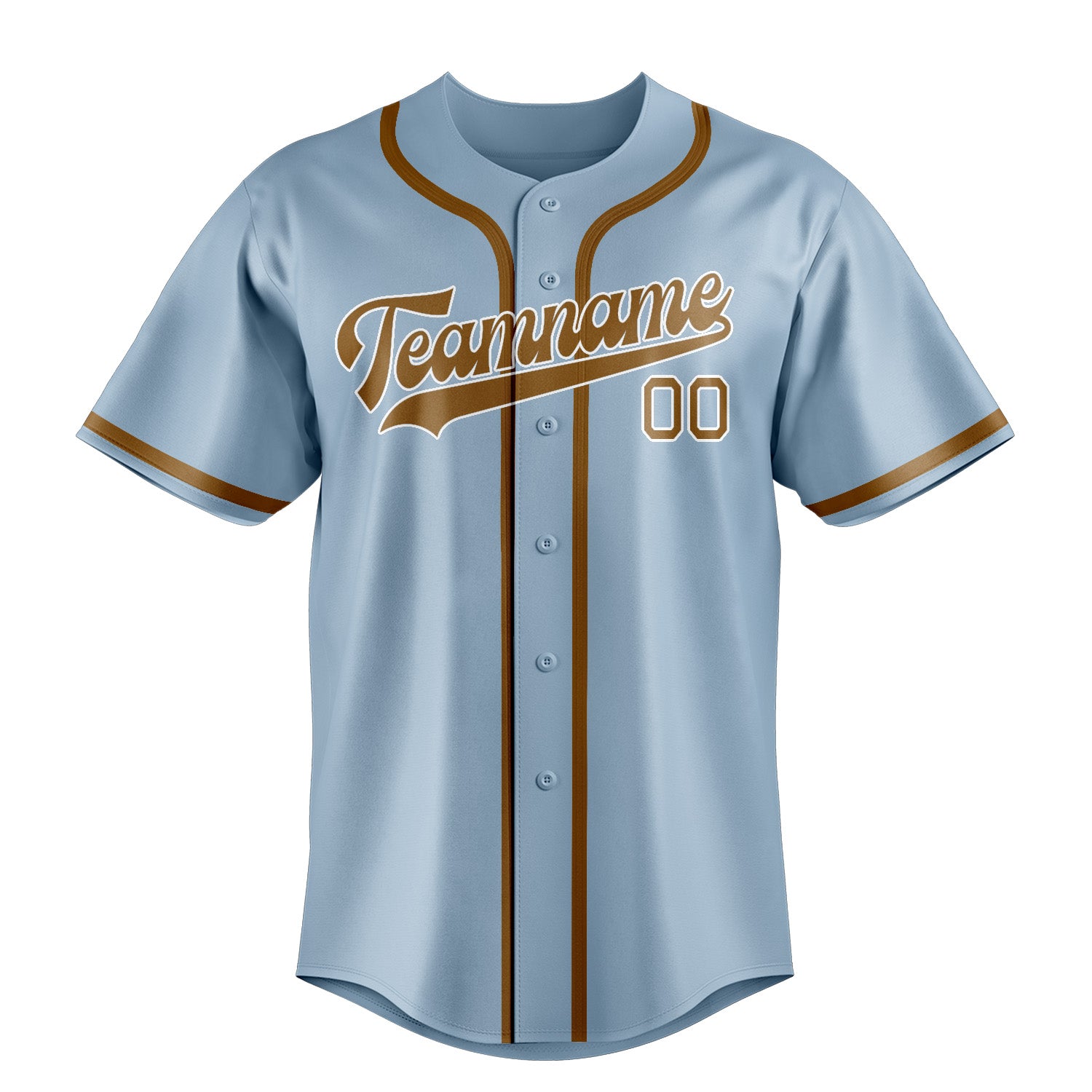 Custom Light Blue Khaki Baseball Jersey