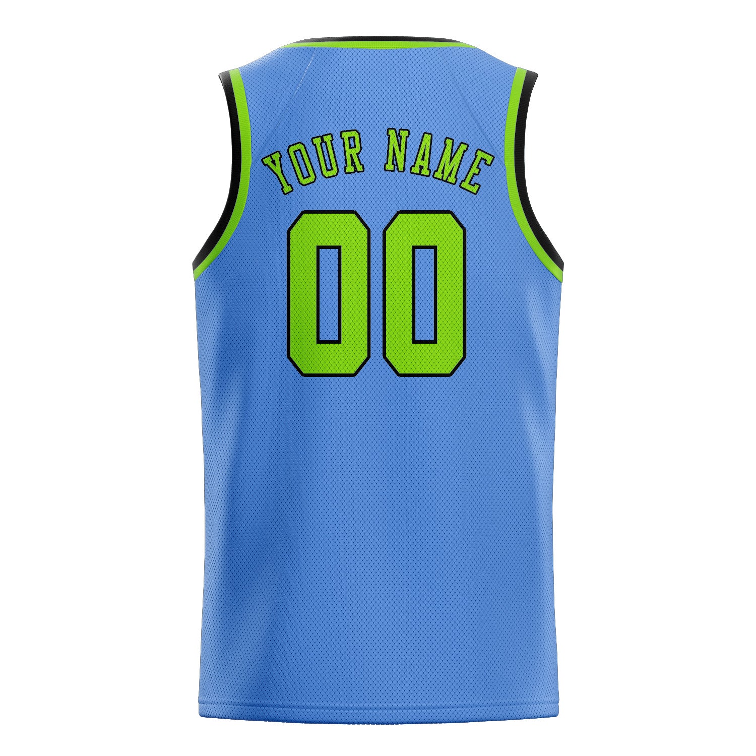 Custom Light Blue Emerald Green Basketball Jersey