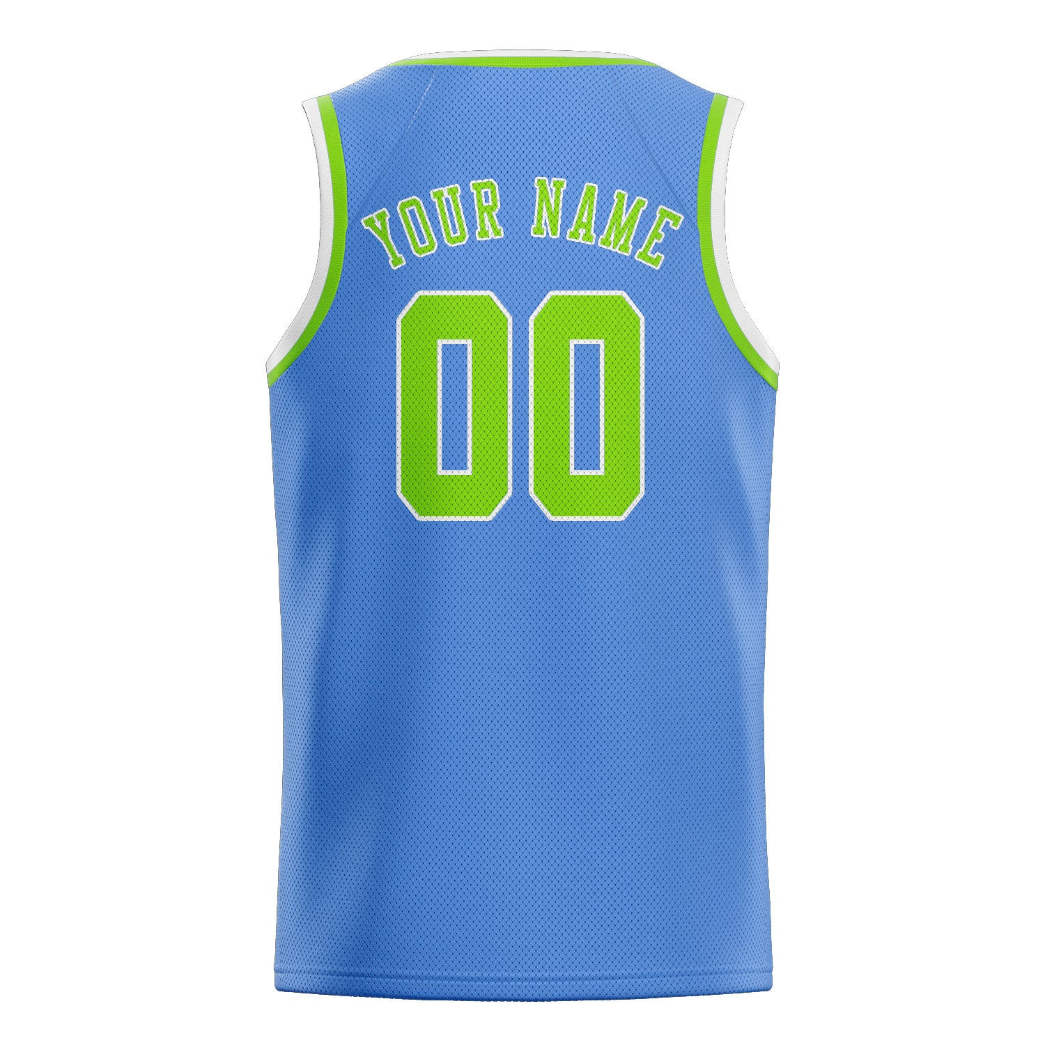 Custom Light Blue Emerald Green Basketball Jersey
