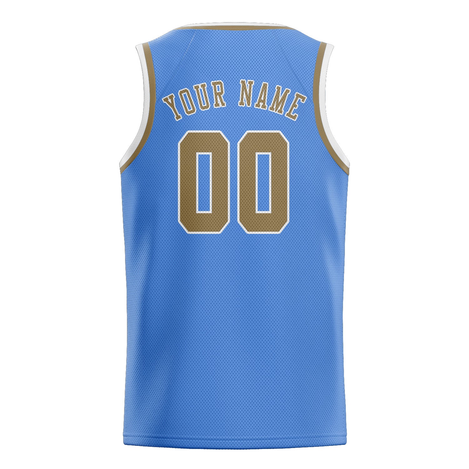 Custom Light Blue Light Khaki Basketball Jersey