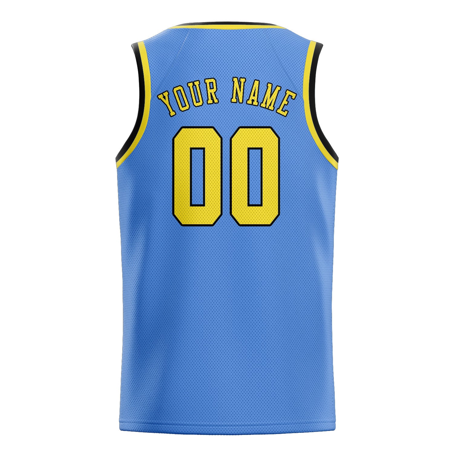 Custom Light Blue Light Yellow Basketball Jersey