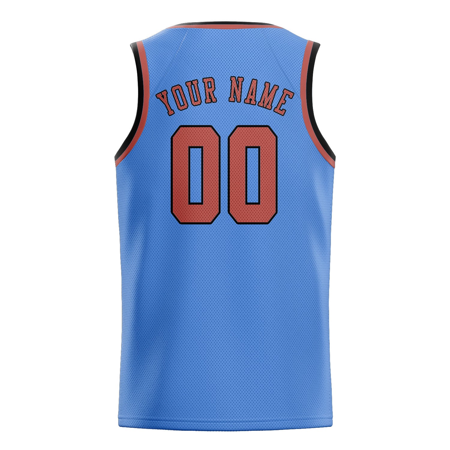Custom Light Blue Copper Rose Basketball Jersey