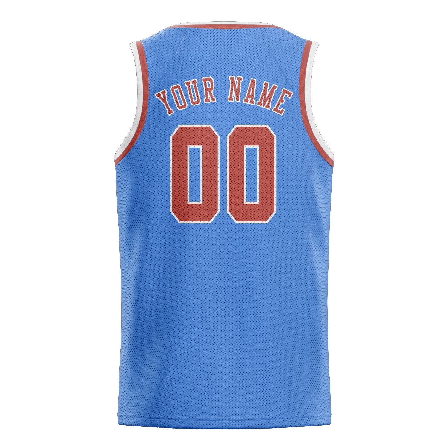 Custom Light Blue Copper Rose Basketball Jersey