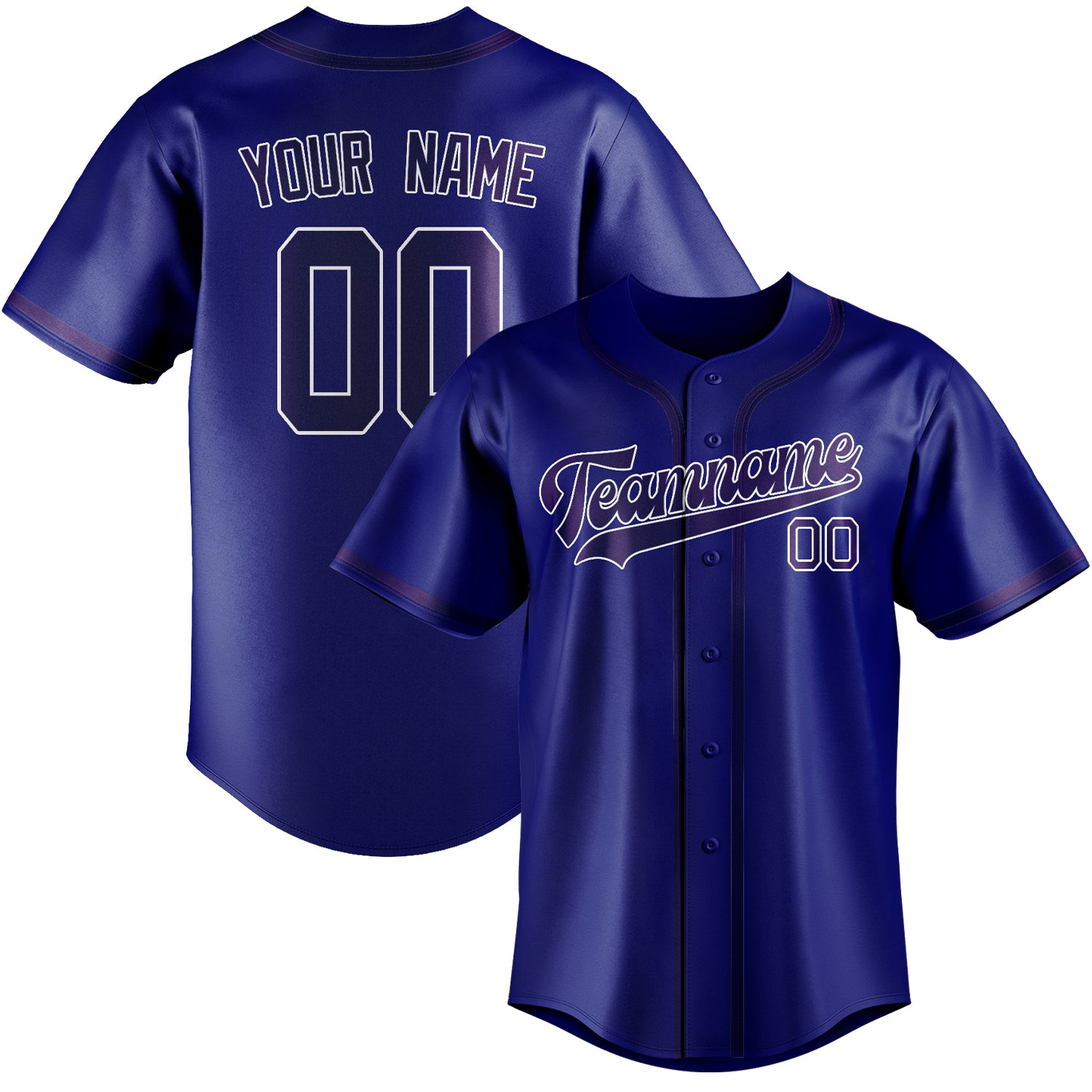 Custom Sky Blue Purple Baseball Jersey