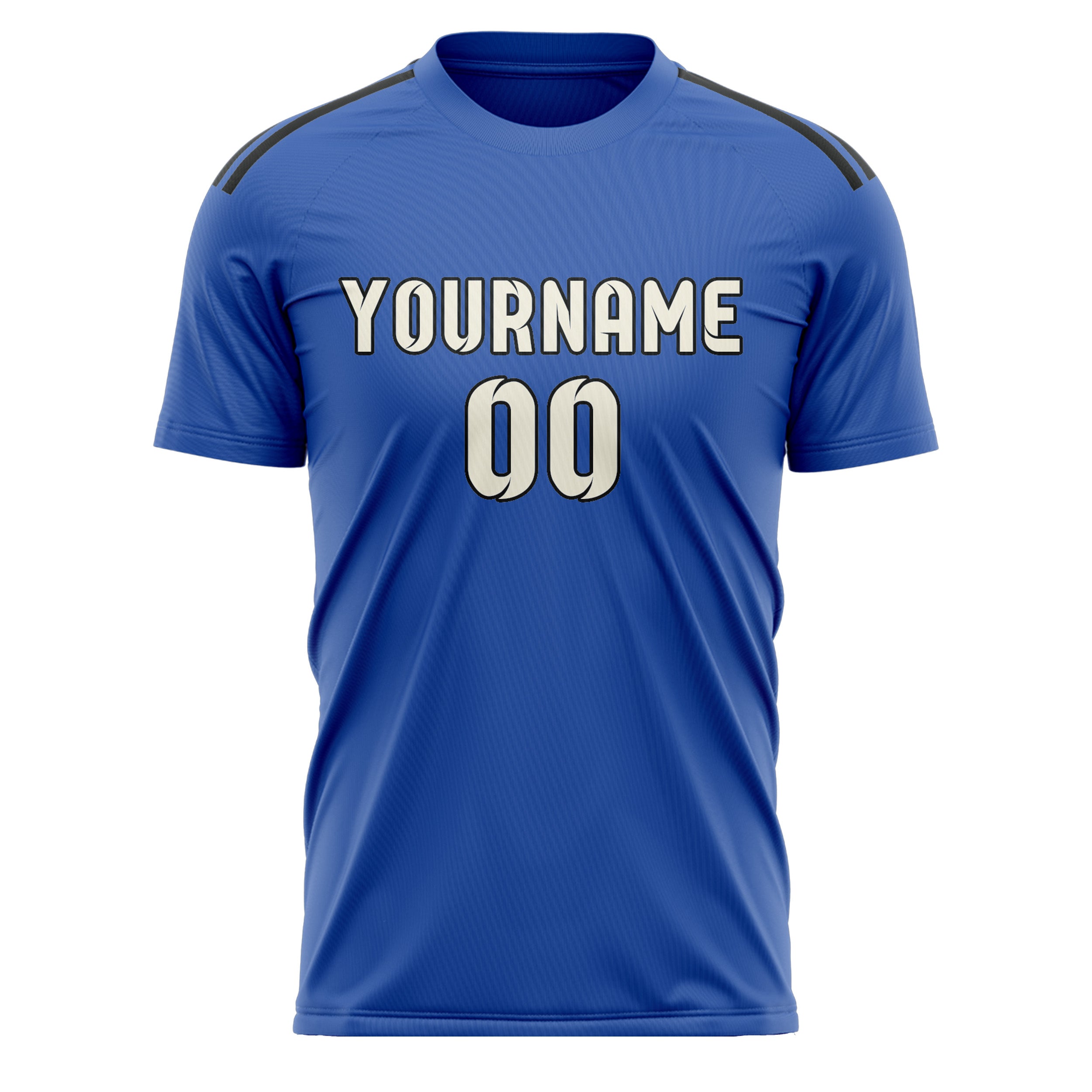 Custom Sky Blue Cream Soccer Jersey