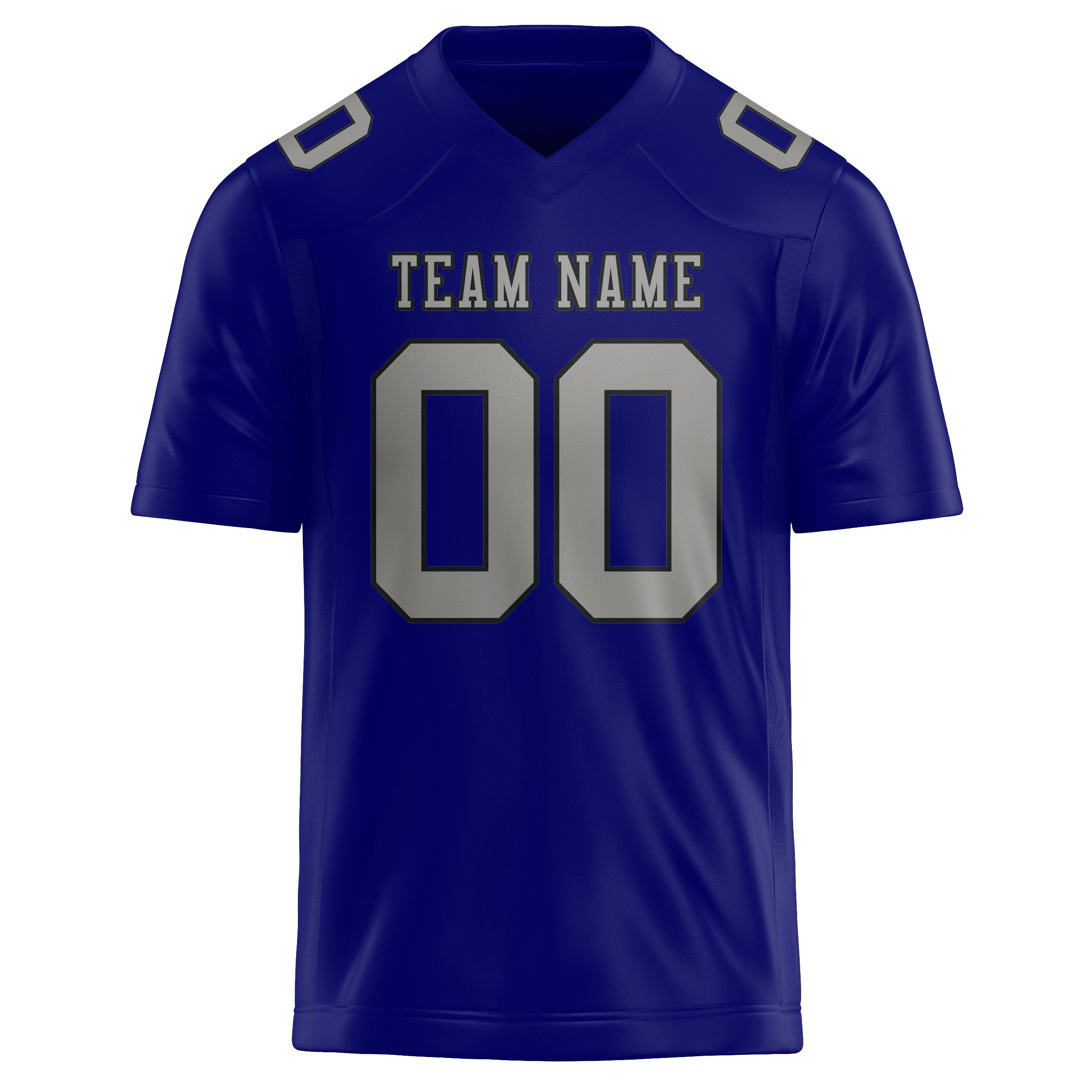 Custom Sky Blue Gray Football Jersey