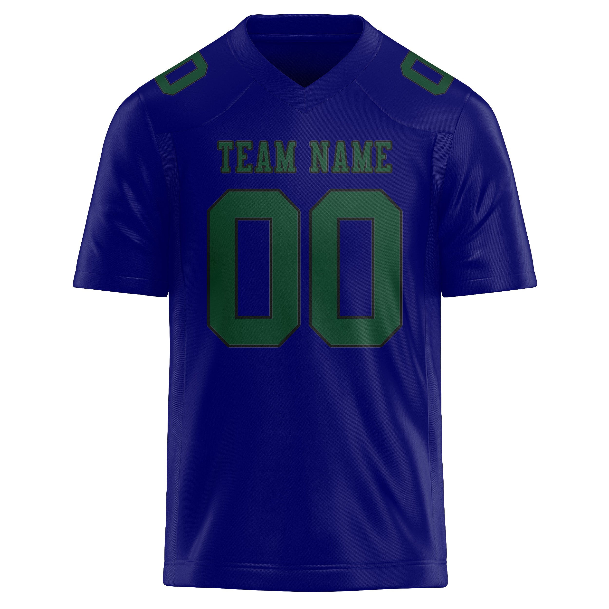 Custom Sky Blue Green Football Jersey