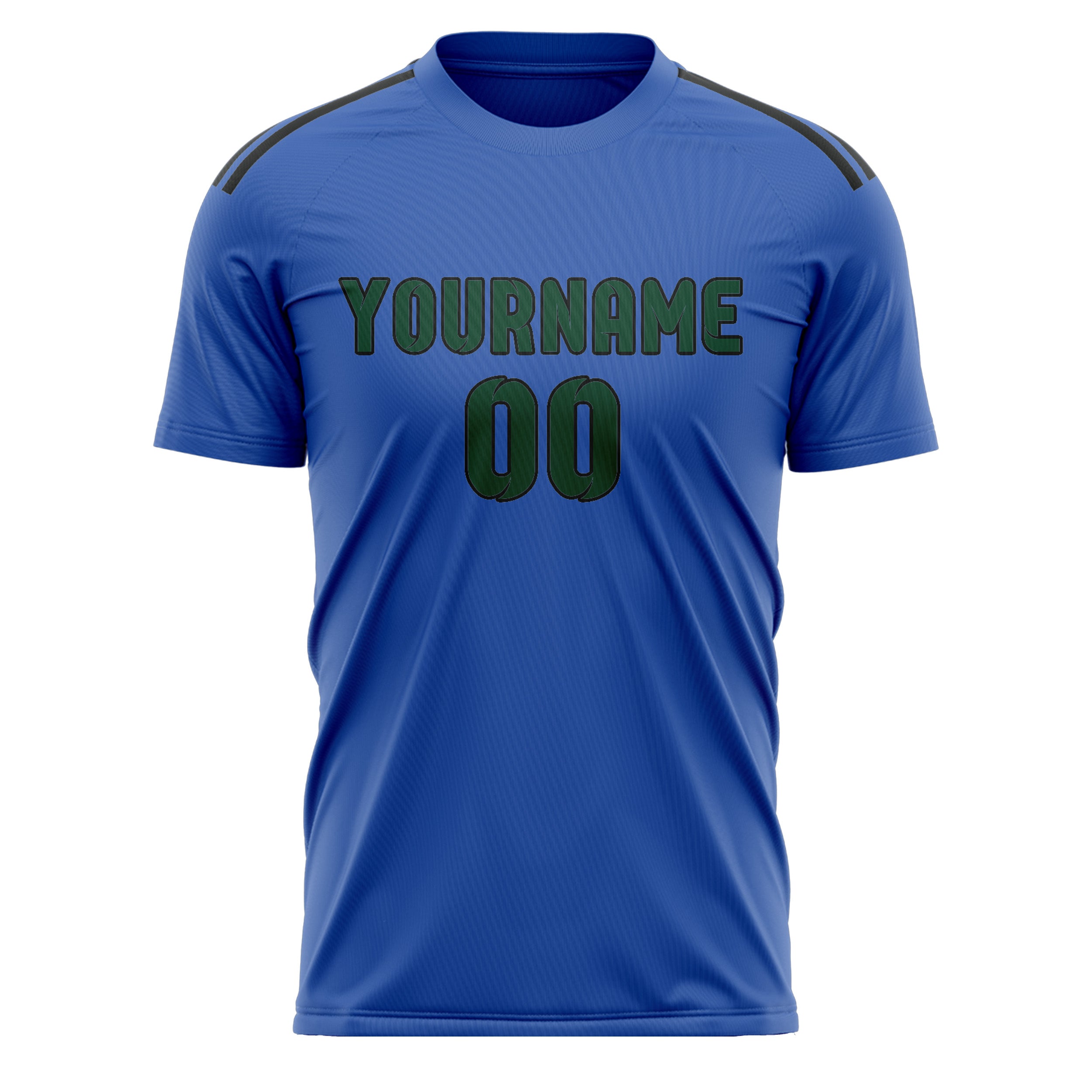 Custom Sky Blue Green Soccer Jersey
