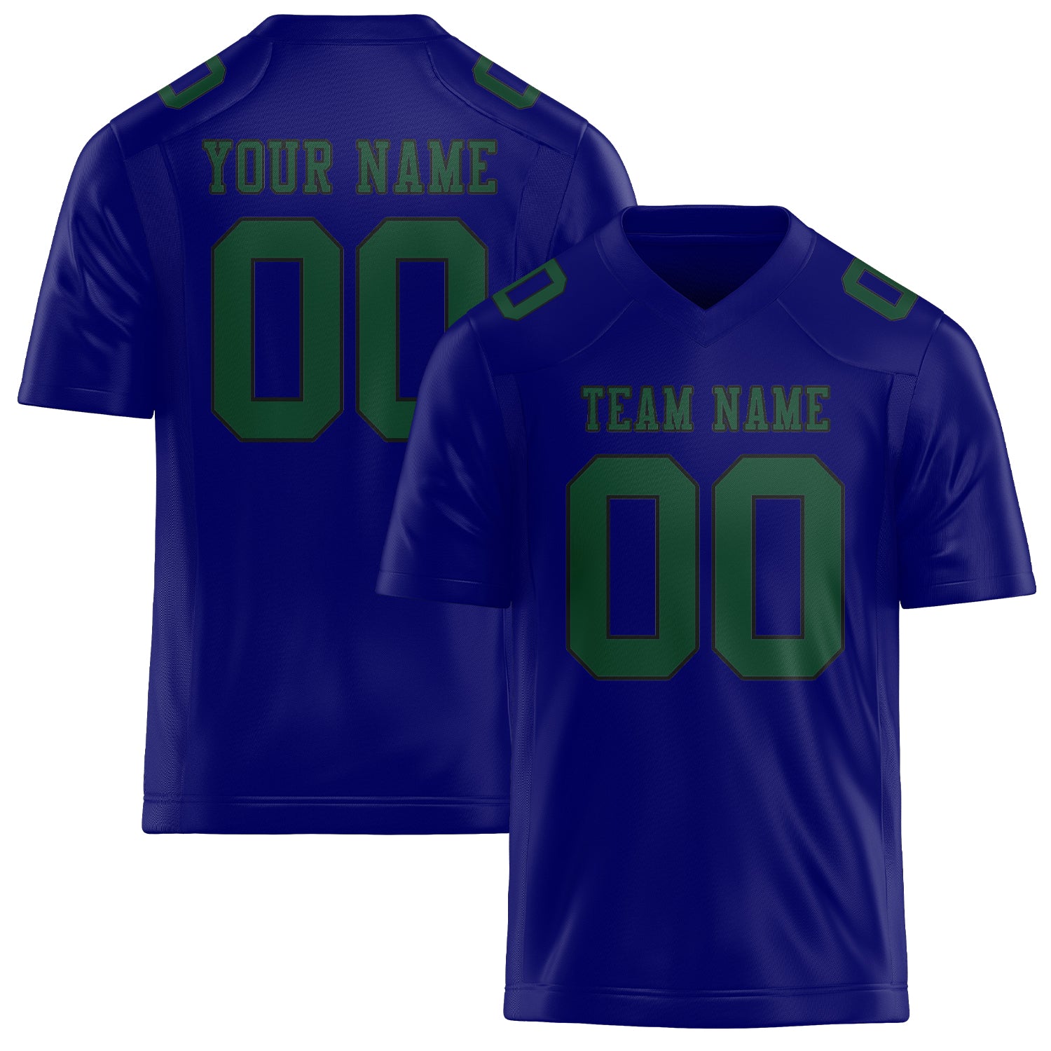 Custom Sky Blue Green Football Jersey