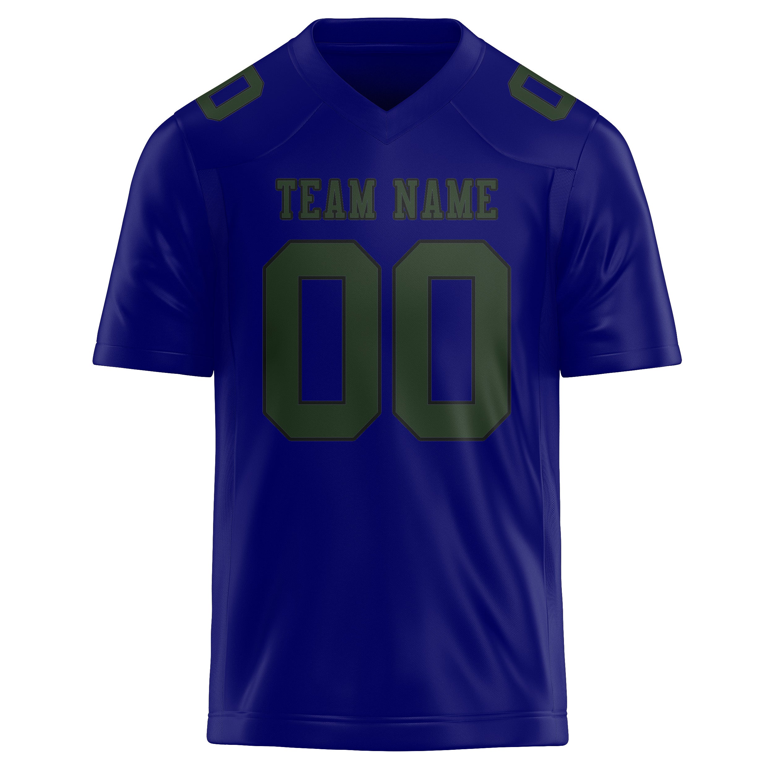 Custom Sky Blue Dark Green Football Jersey
