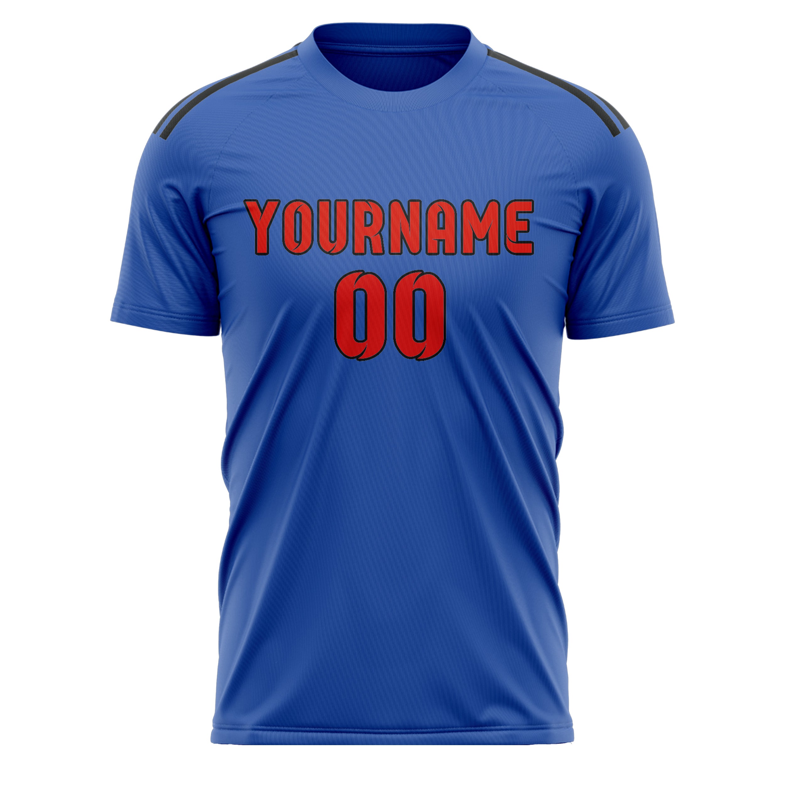 Custom Sky Blue Orange Red Soccer Jersey