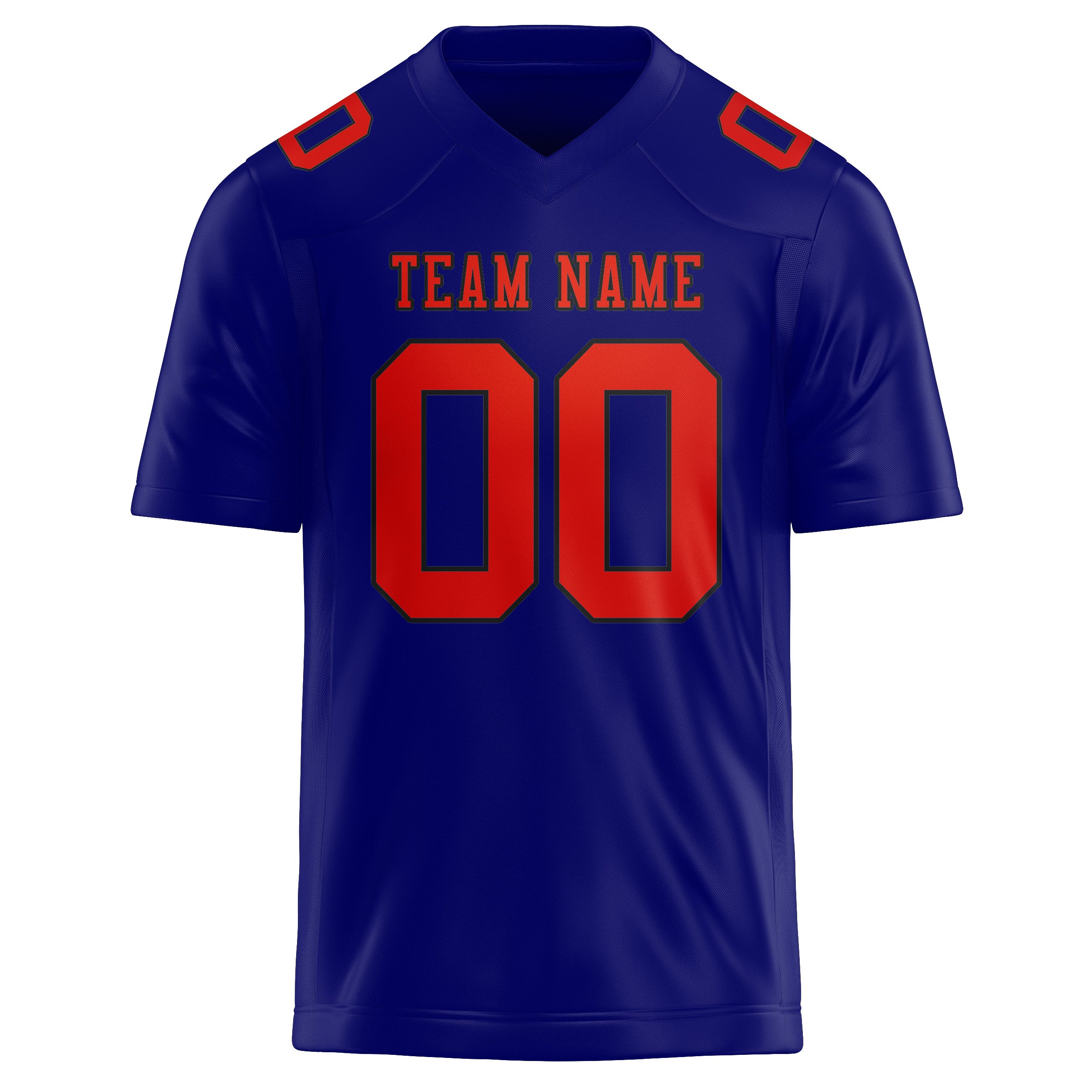 Custom Sky Blue Orange Red Football Jersey